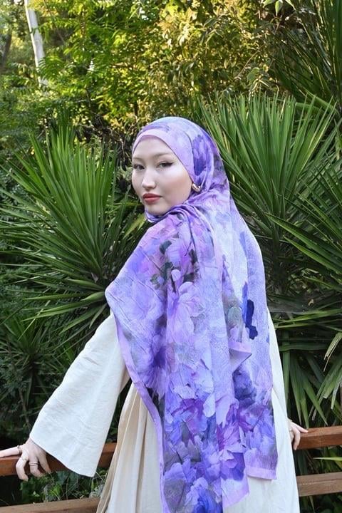Comfy Firdevs Desen Şal - Lila