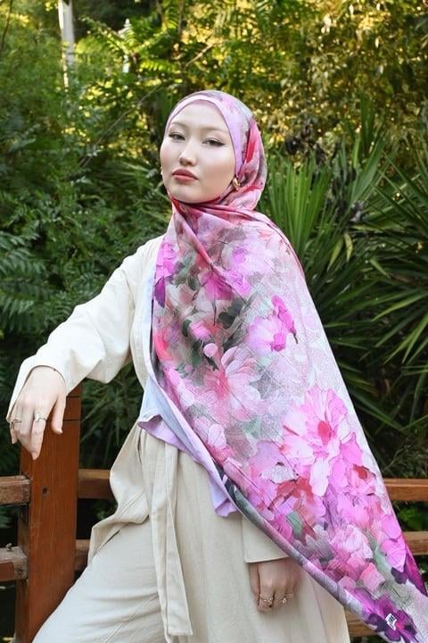 Comfy Firdevs Desen Şal - Pembe