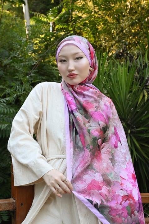 Comfy Firdevs Desen Şal - Pembe