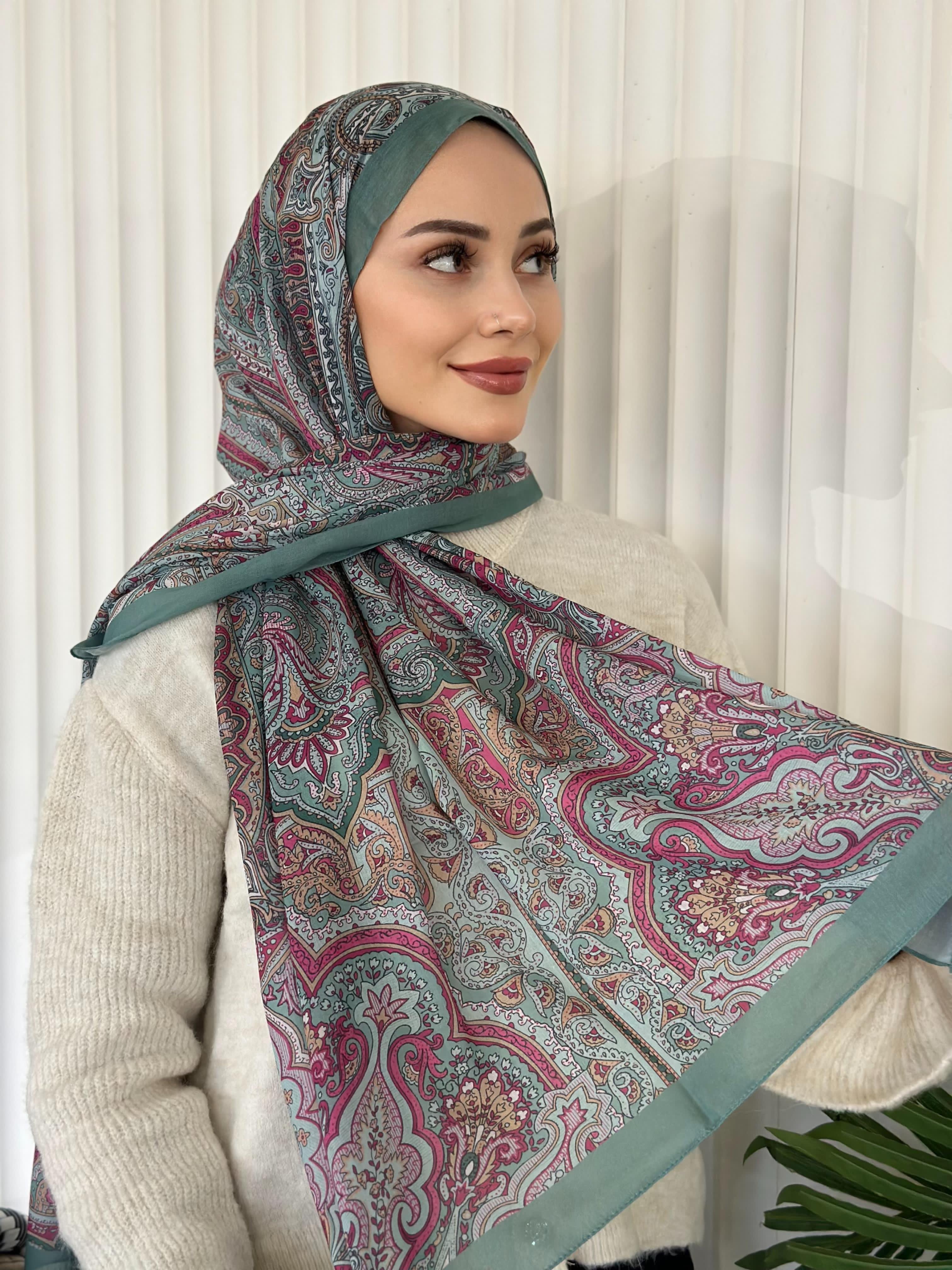 ETHNIC VUAL ANGELO DESEN - MİNT YEŞİLİ