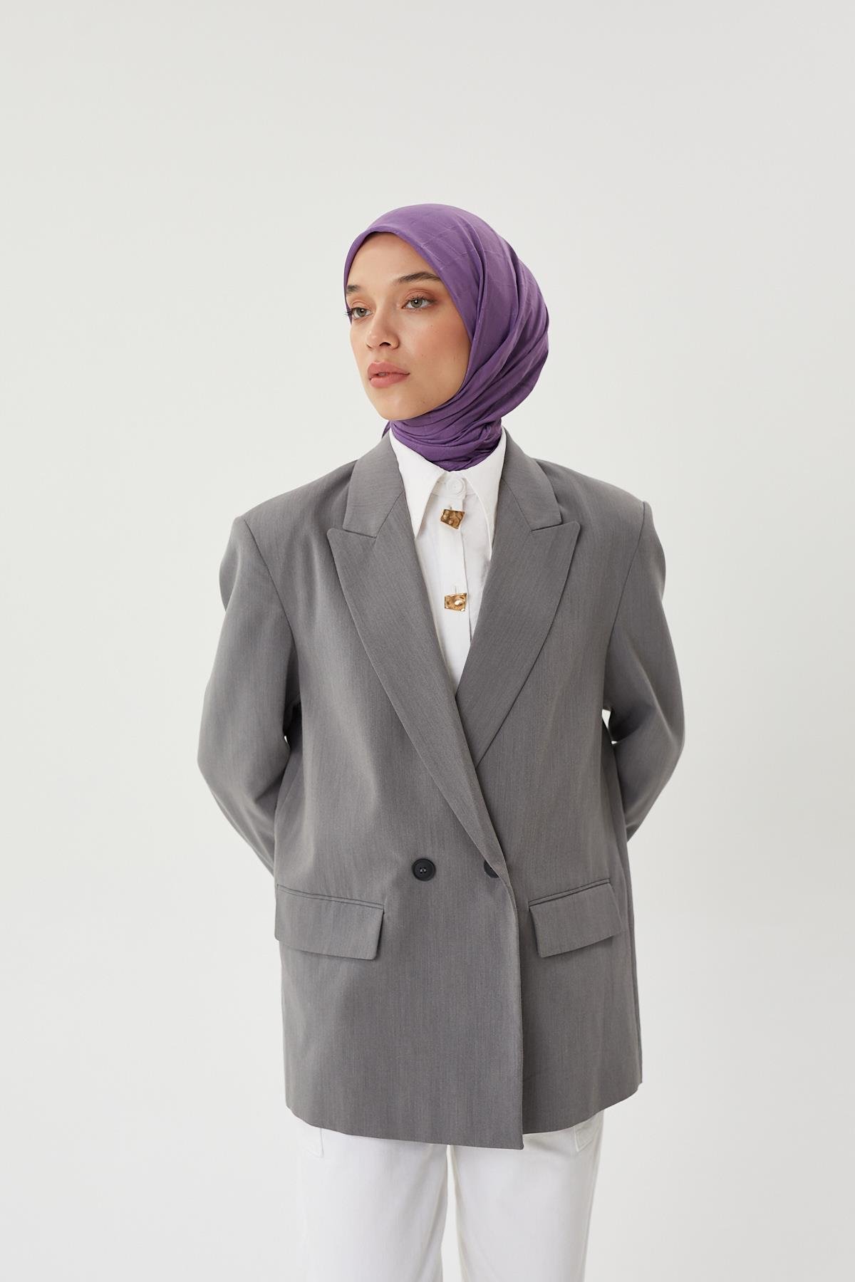 Lila - Bambu Jakar Eşarp