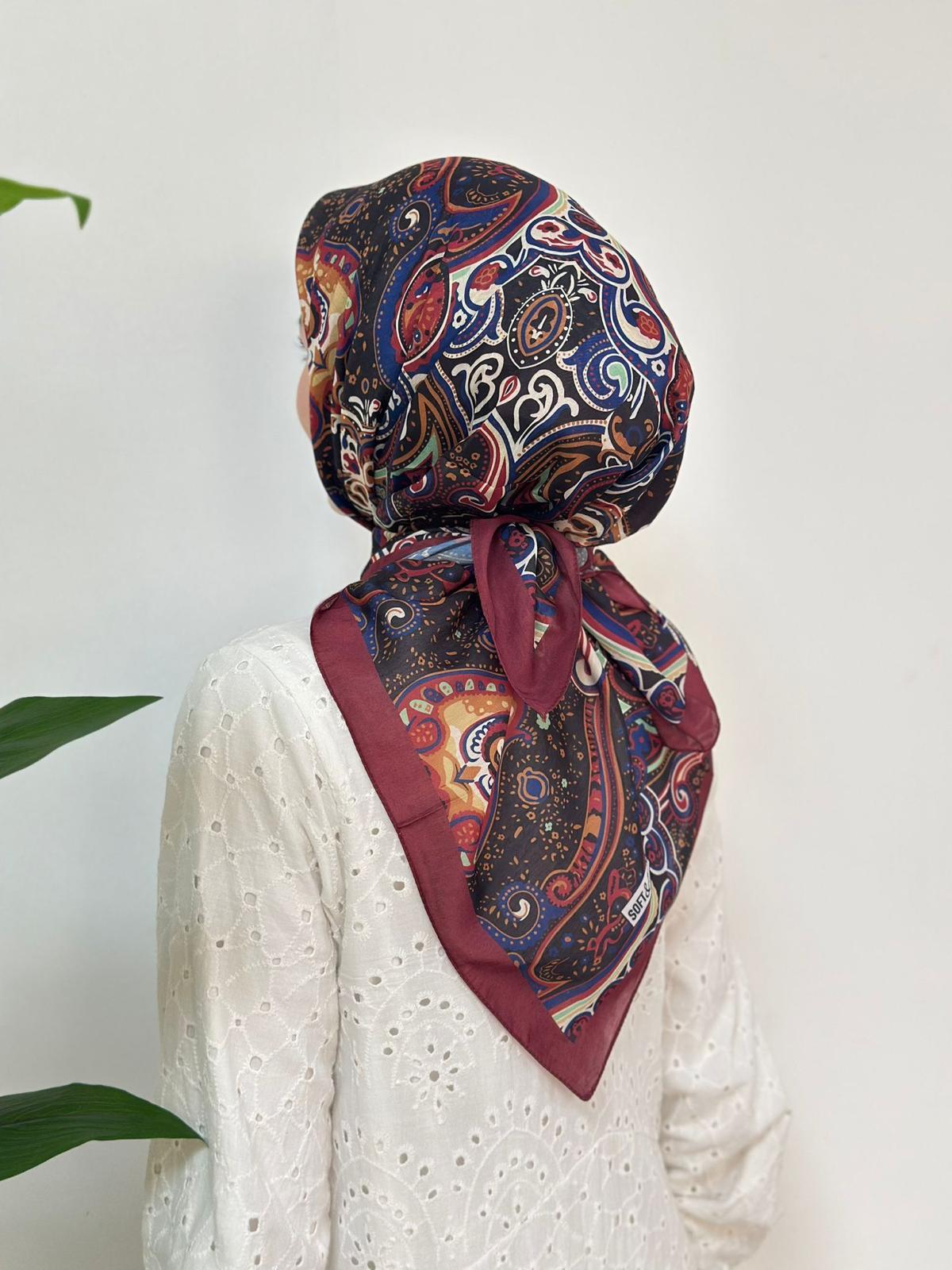 MEDUSE DESEN EŞARP - BORDO