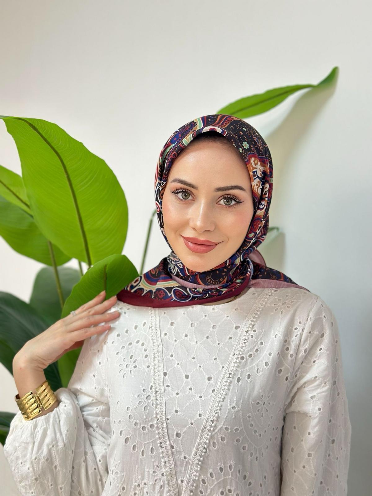 MEDUSE DESEN EŞARP - BORDO