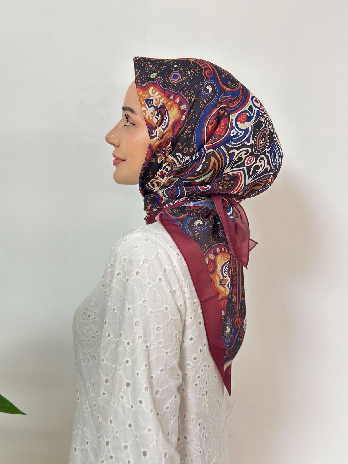 MEDUSE DESEN EŞARP - BORDO