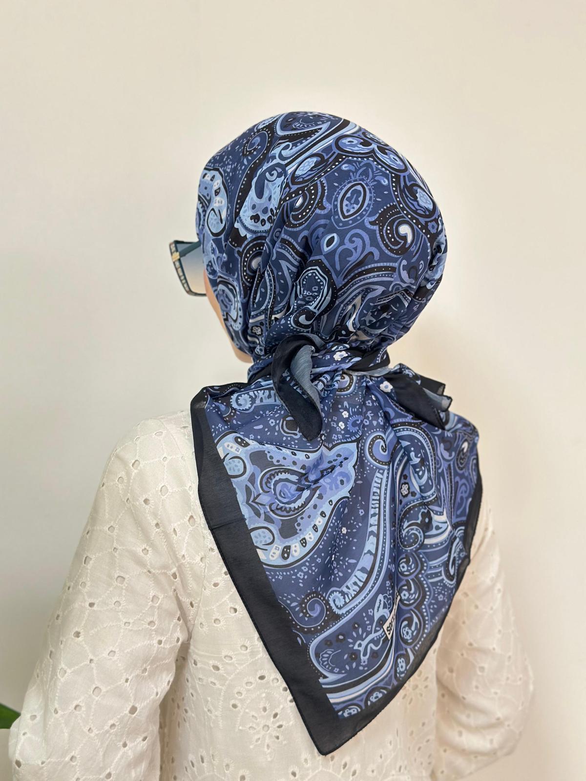 MEDUSE DESEN EŞARP - LACİVERT