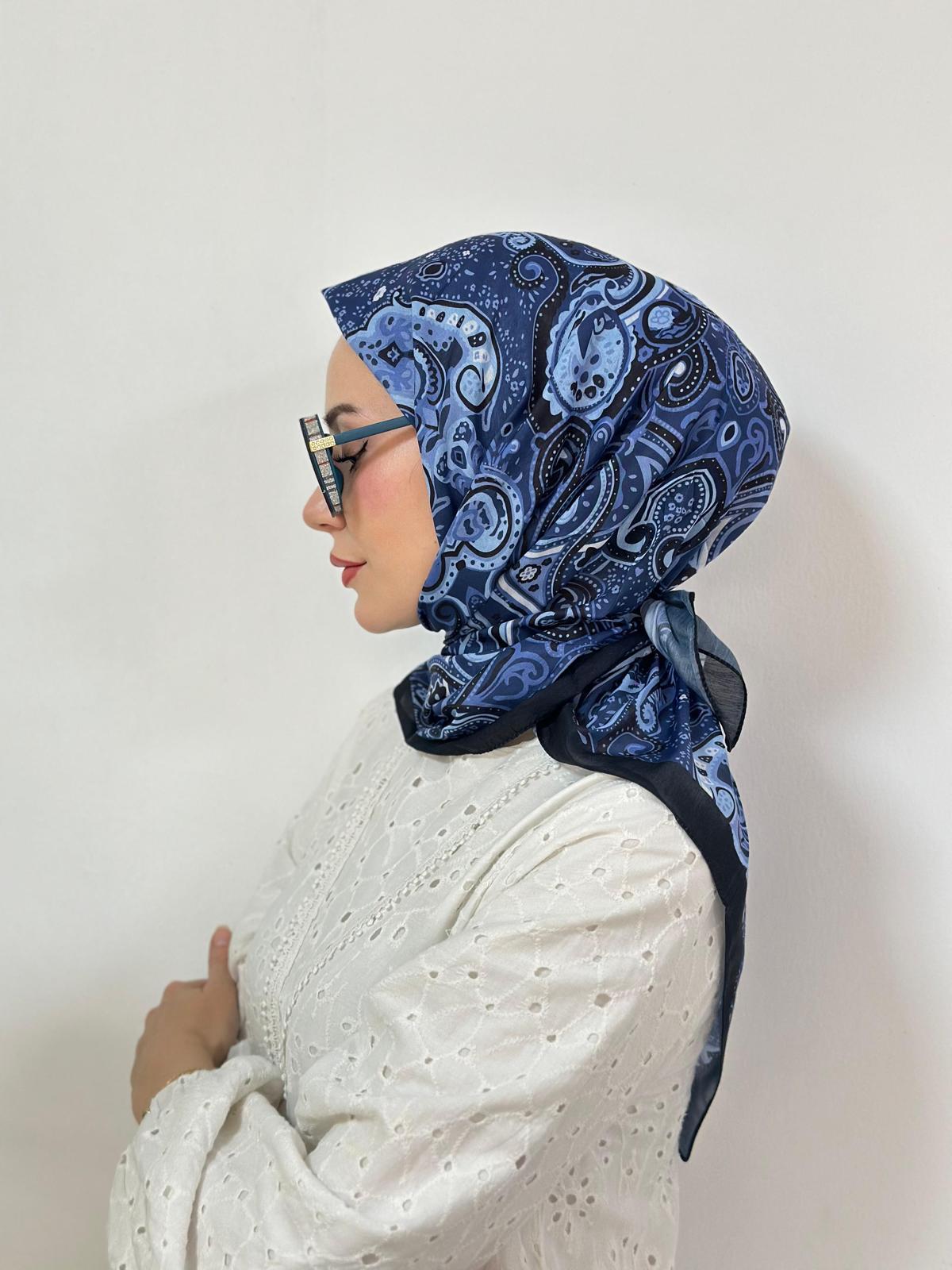 MEDUSE DESEN EŞARP - LACİVERT