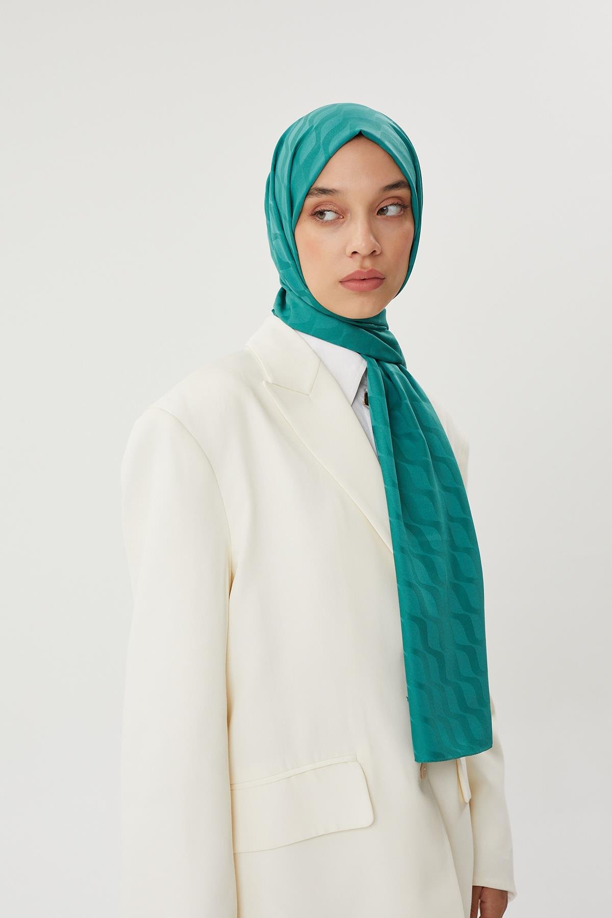 Mint Yeşili - Su Yolu Desen 