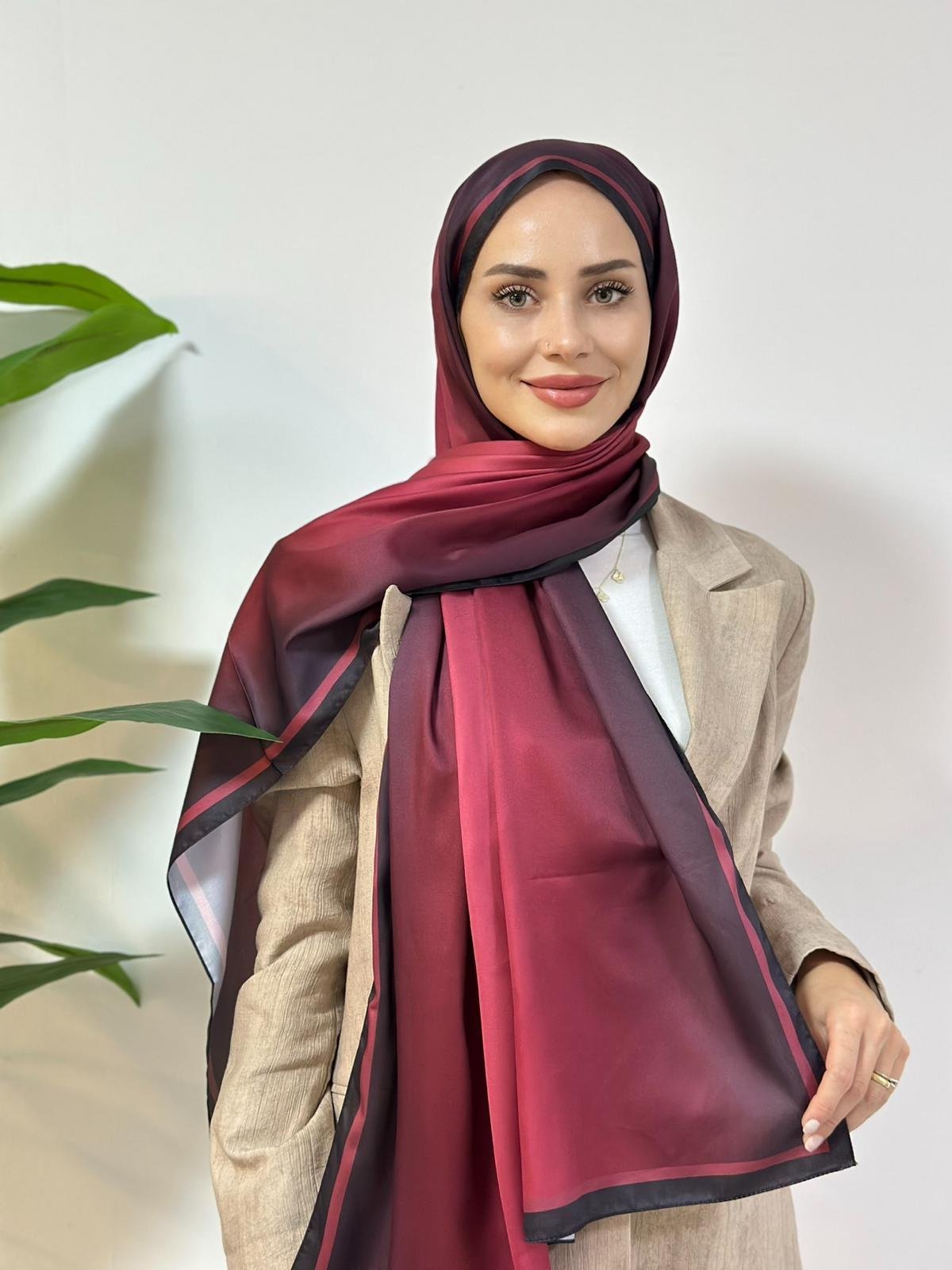 Modal Degrade Desen - Bordo