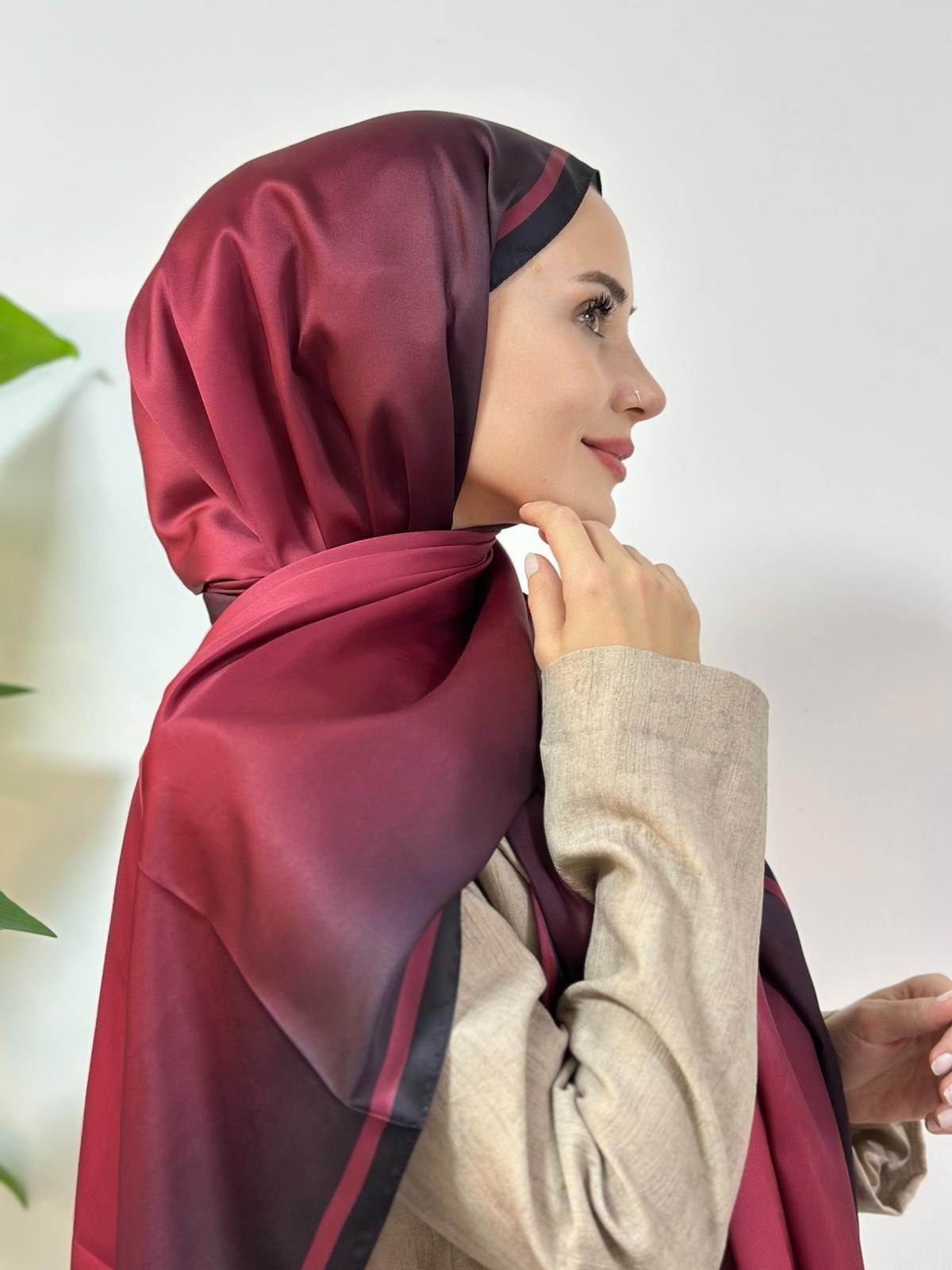 Modal Degrade Desen - Bordo