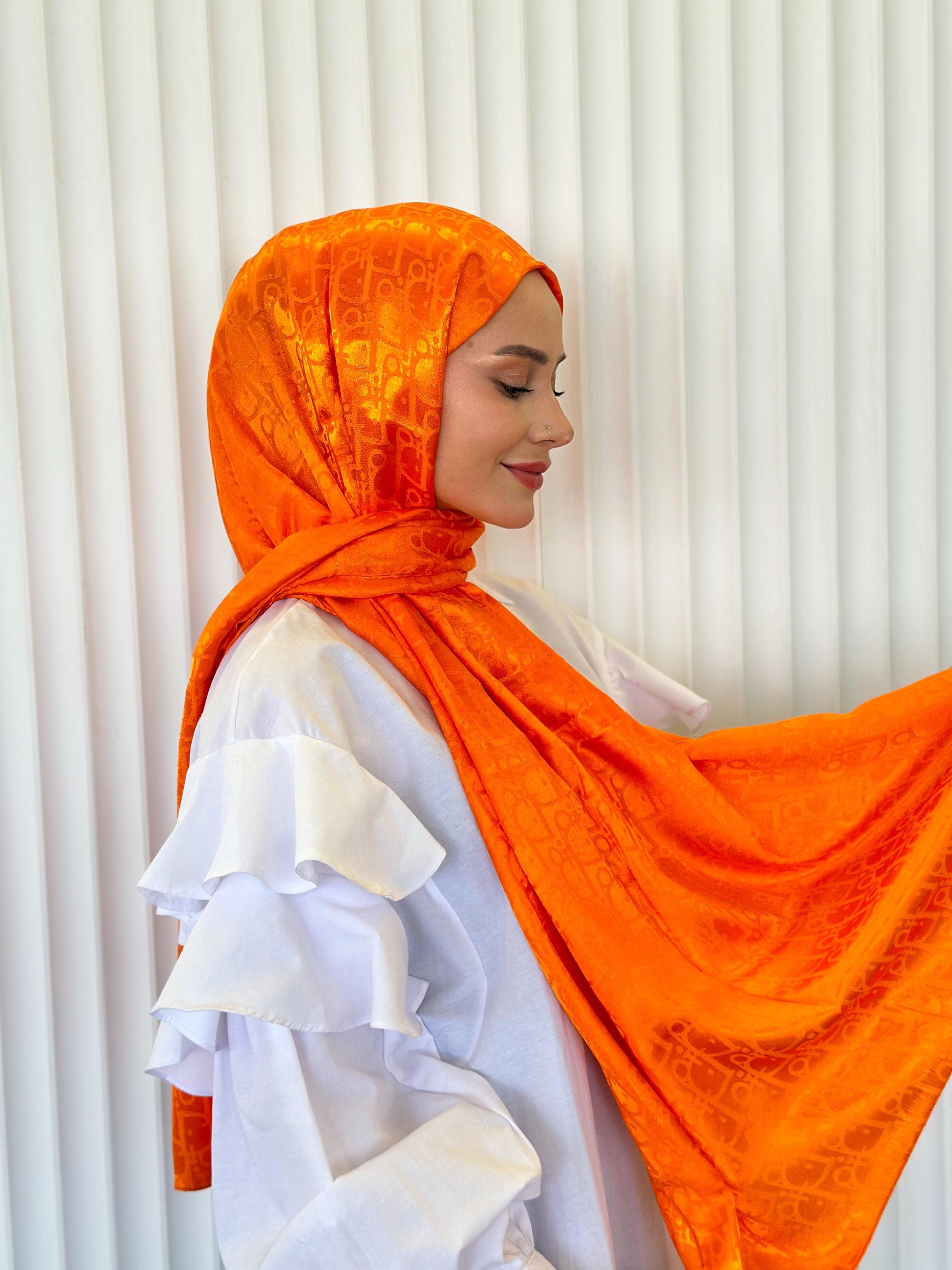 Oranj -D Desen Parlak Şal