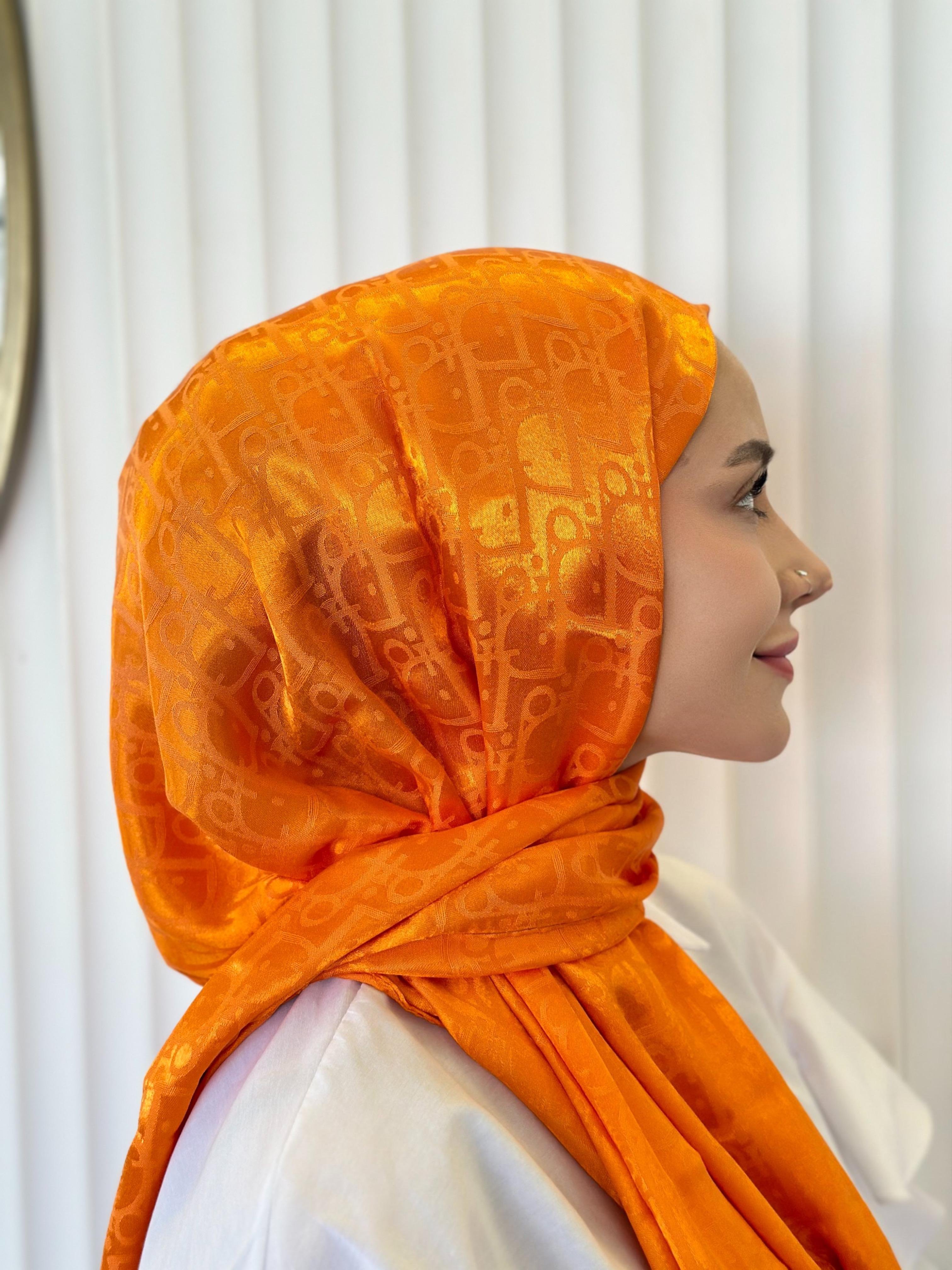 Oranj -D Desen Parlak Şal