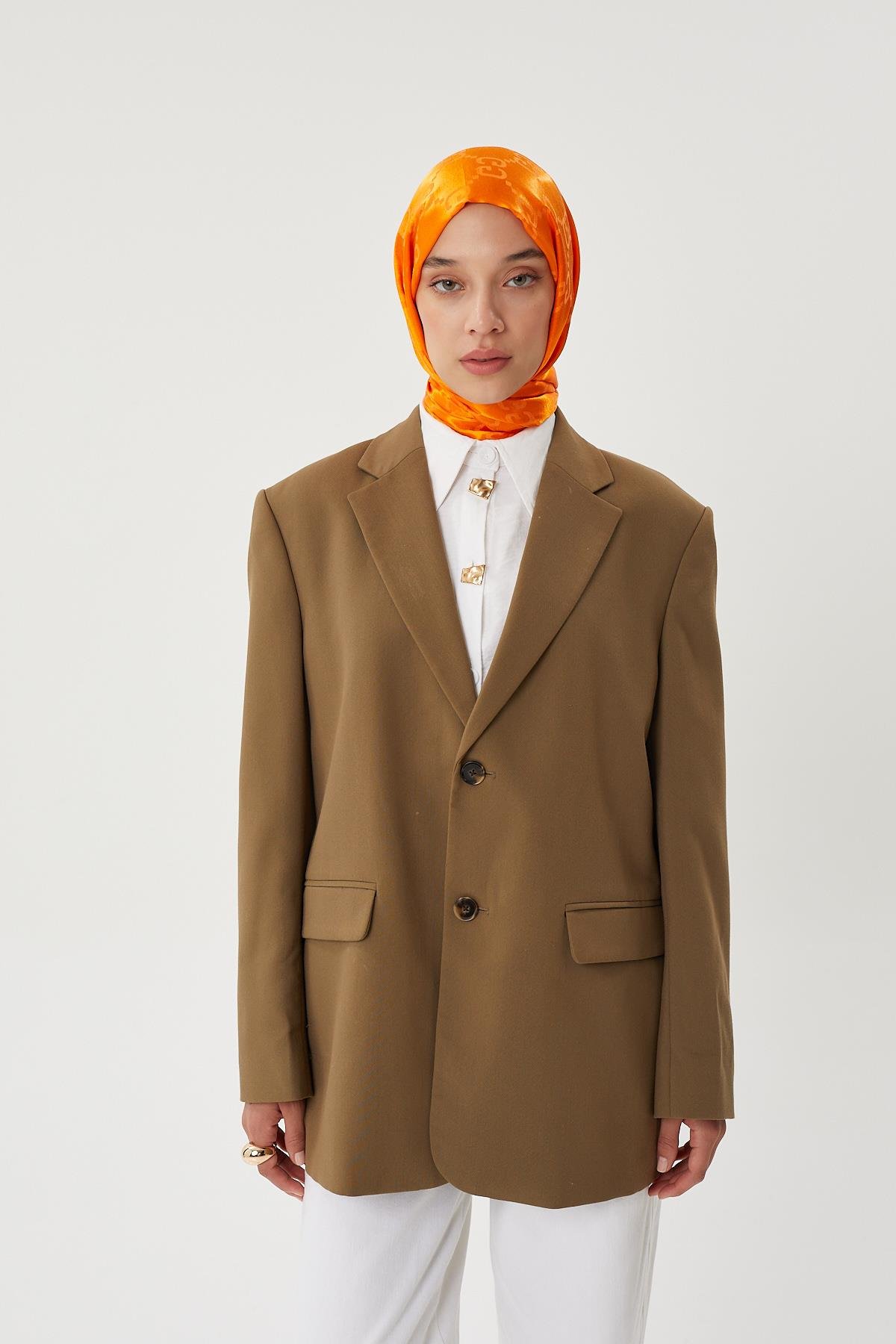 Oranj - G Desen Parlak Şal