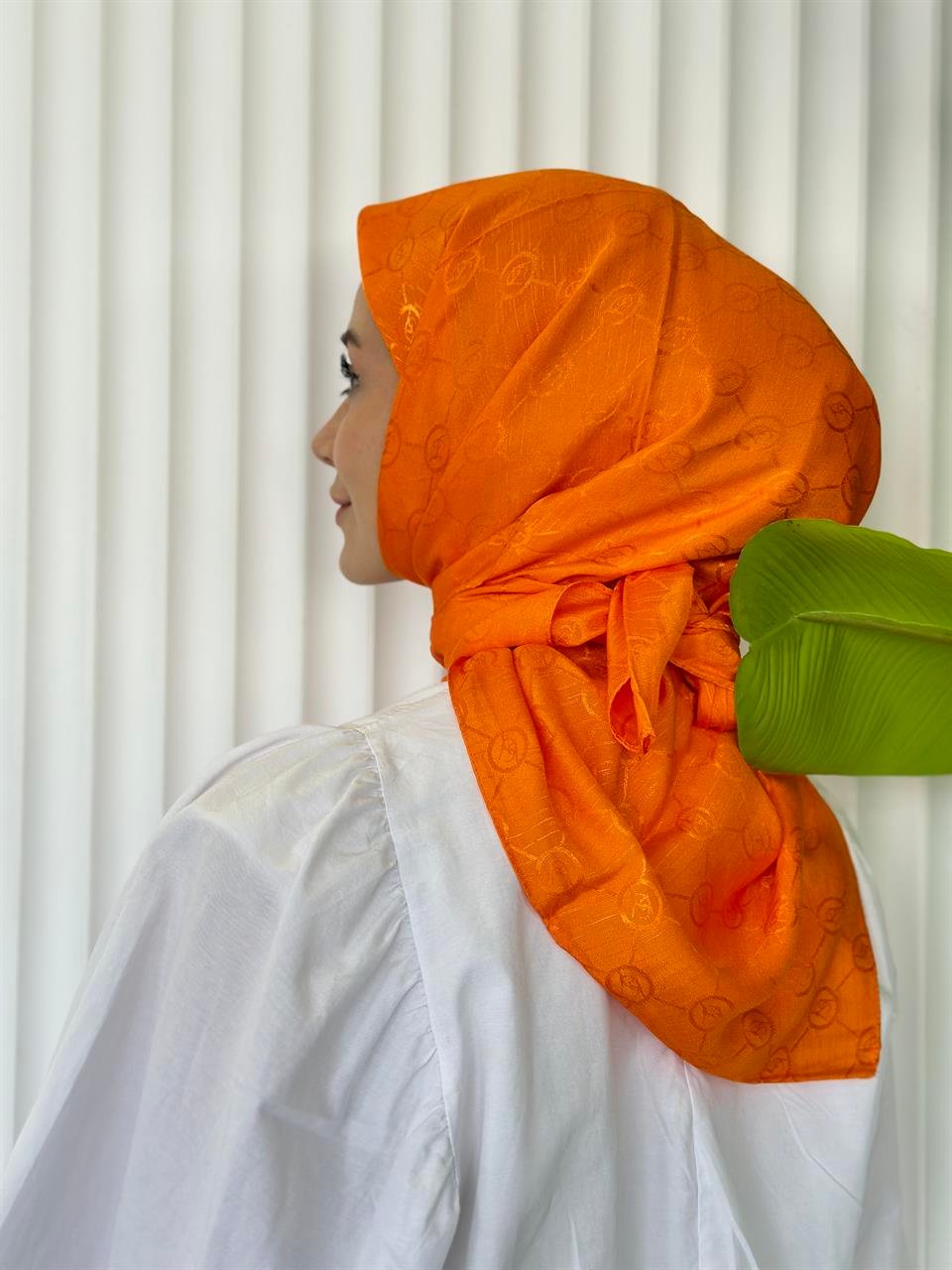 Oranj - Monogram Desen Eşarp