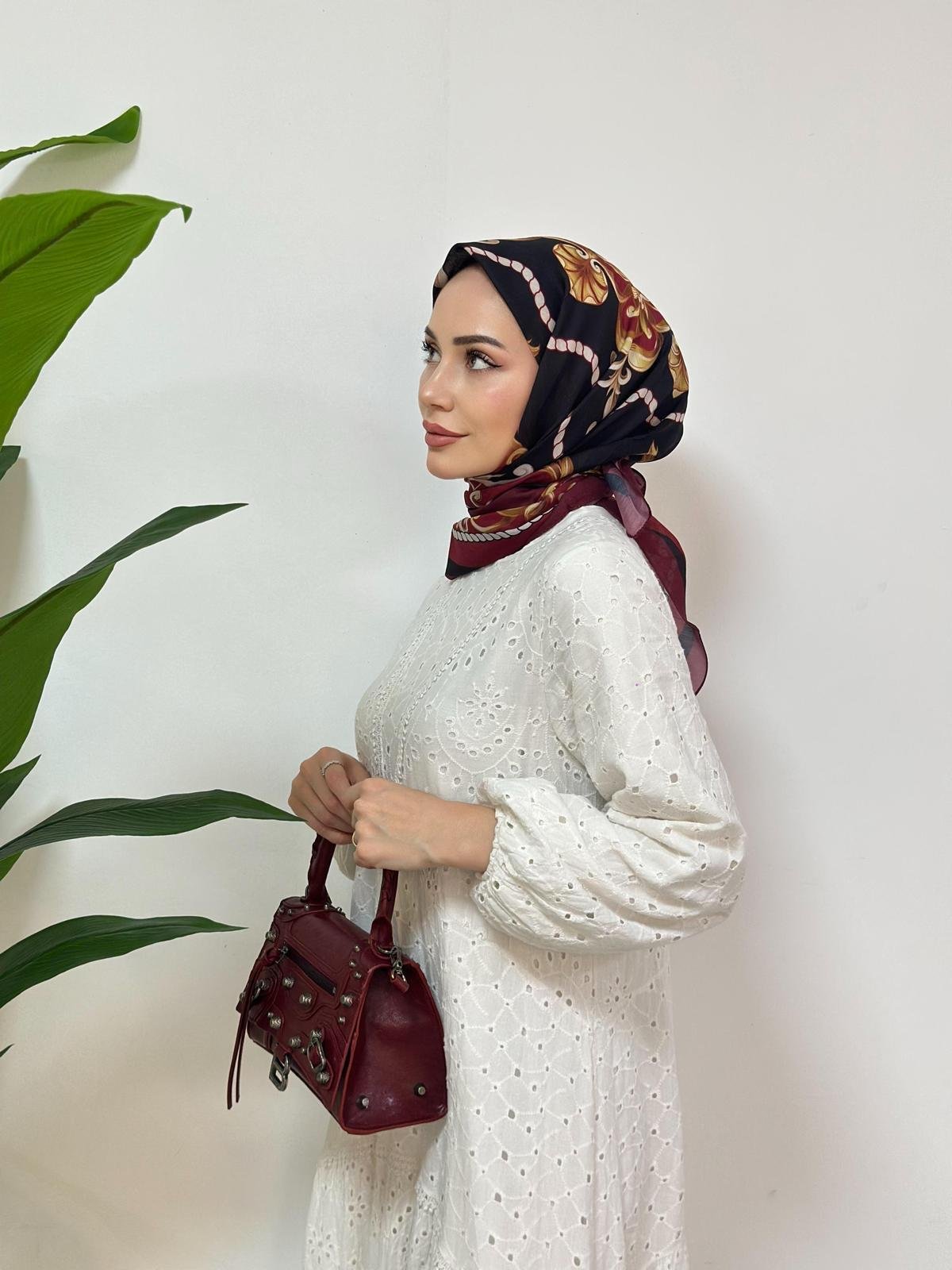 RİGEL DESEN EŞARP - BORDO