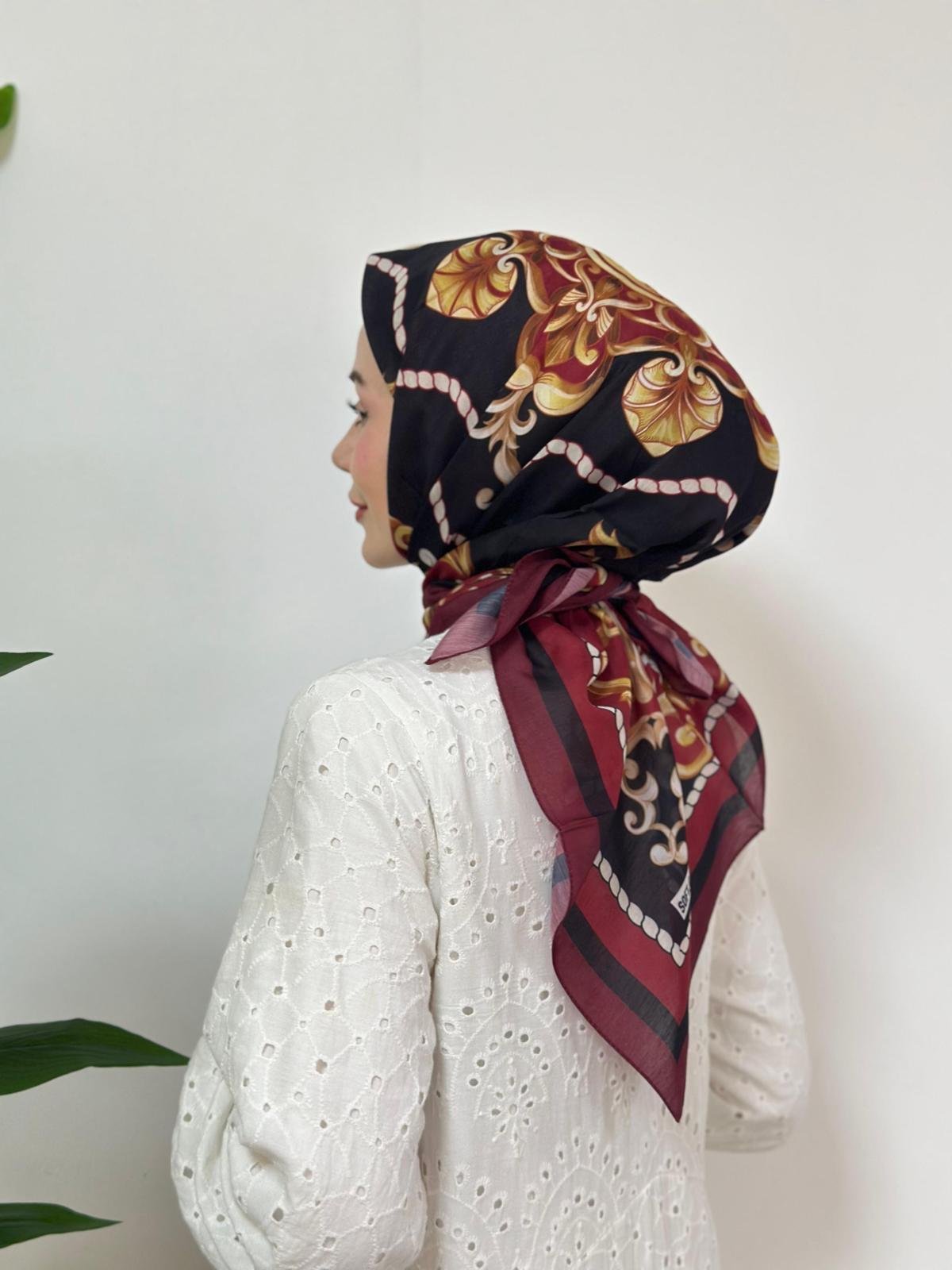 RİGEL DESEN EŞARP - BORDO