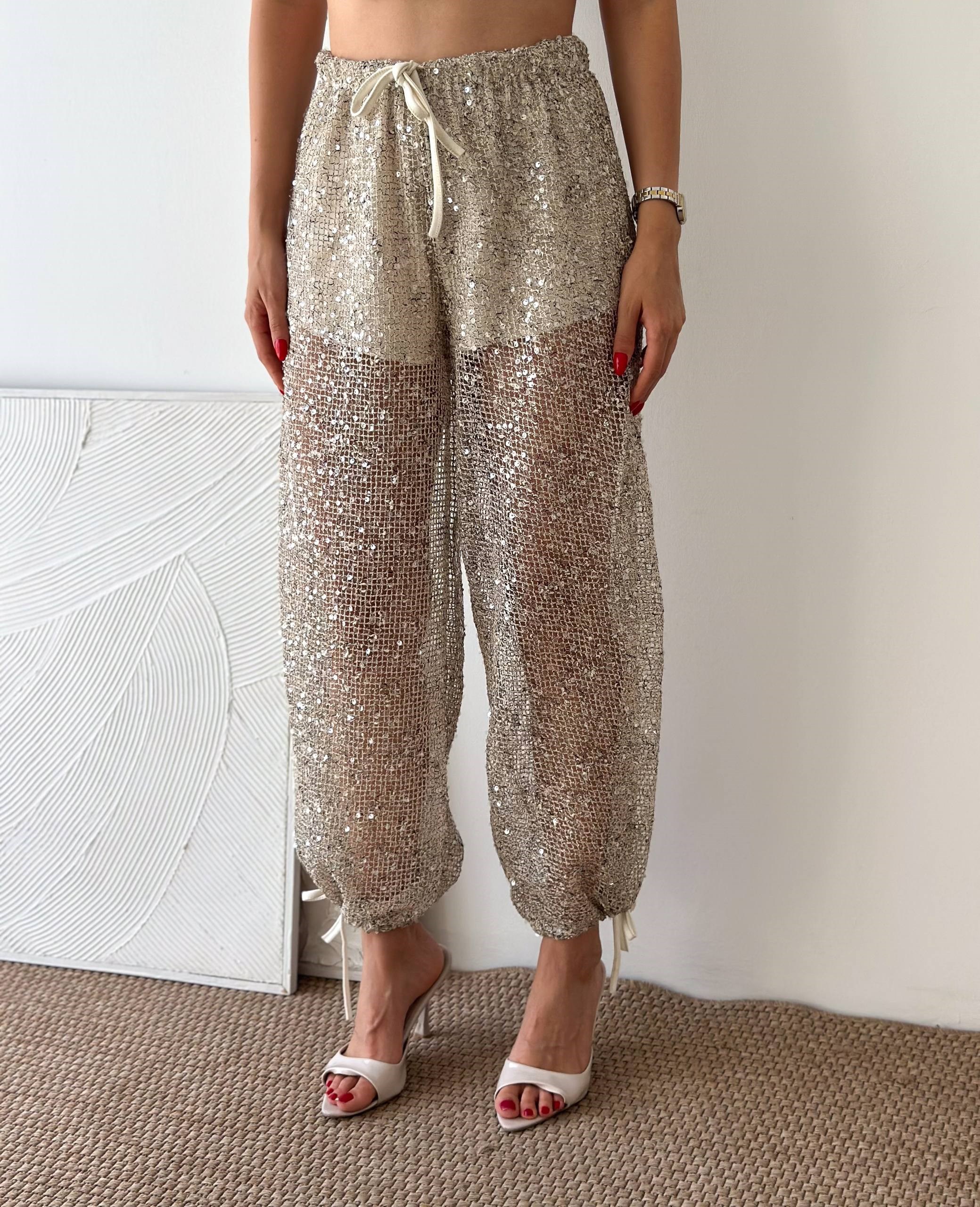 ASTARLI PUL KREM PANTALON