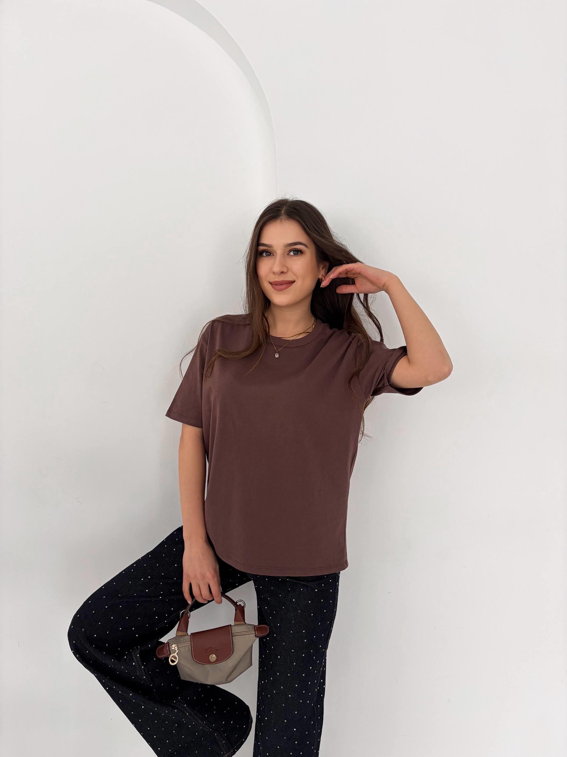 BASIC OVERSİZE KAHVE TSHİRT