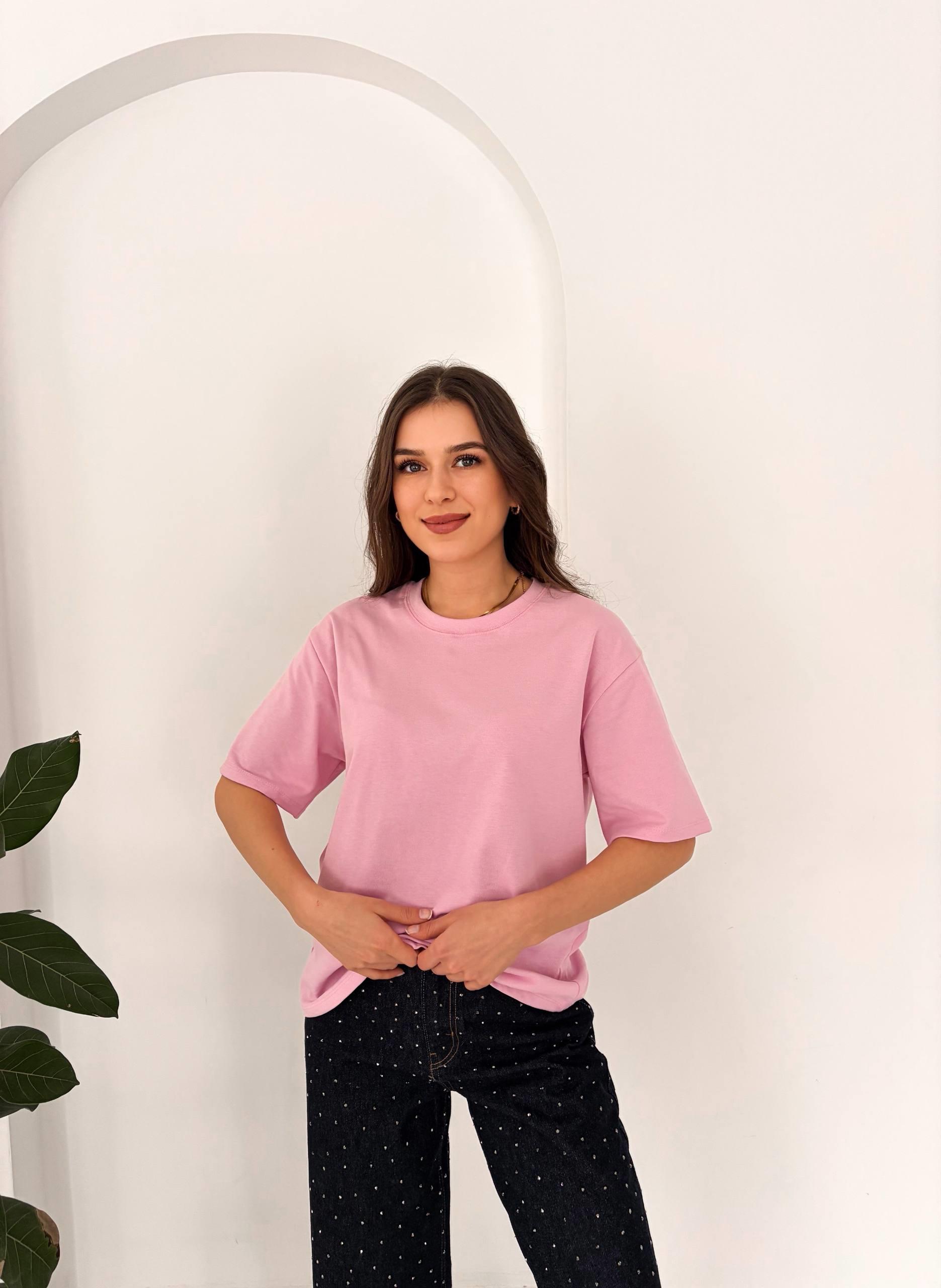 BASIC OVERSİZE PEMBE TSHİRT
