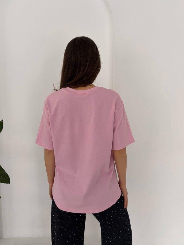 BASIC OVERSİZE PEMBE TSHİRT