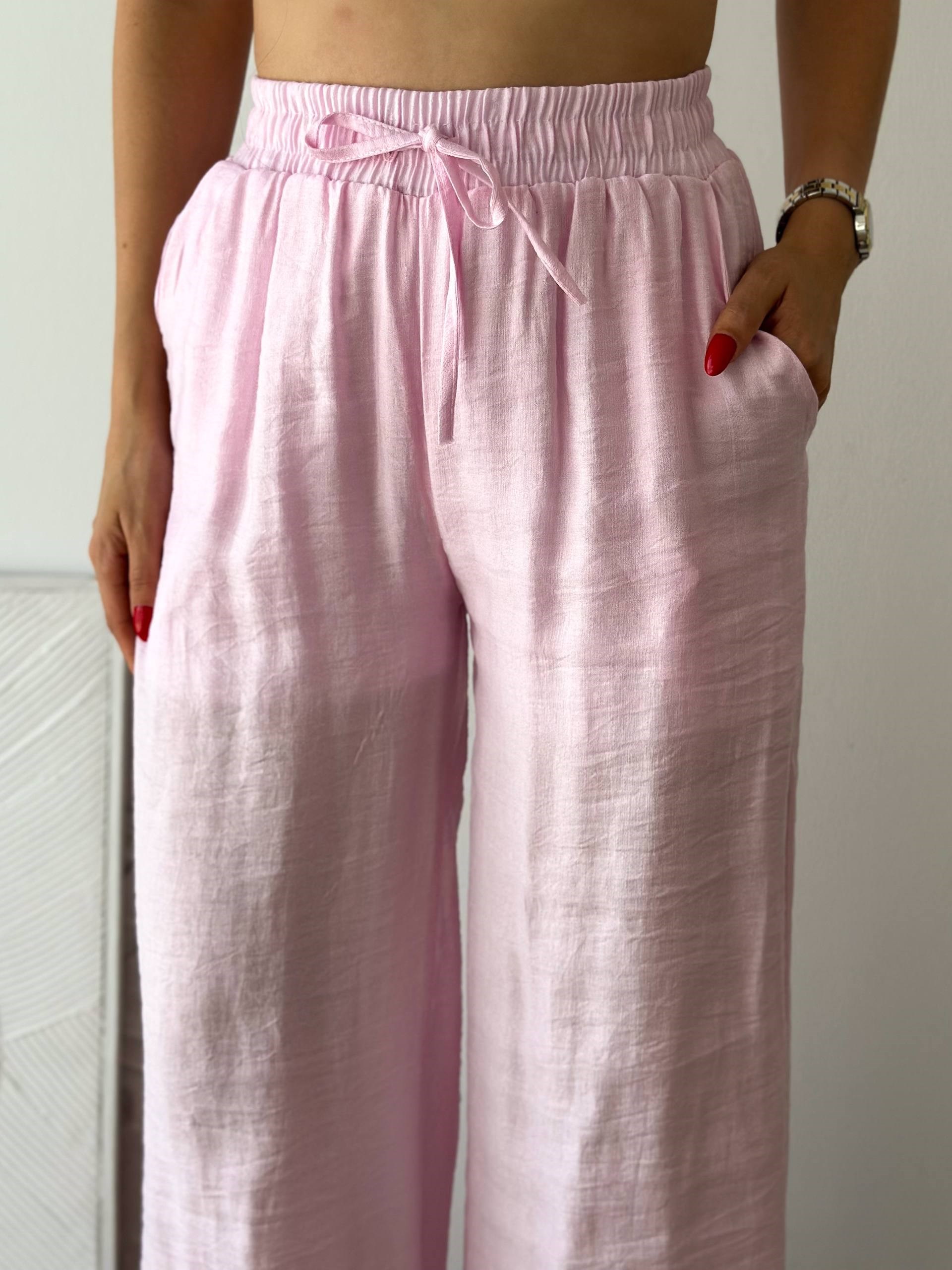 İÇİ ASTARLI PEMBE PANTALON
