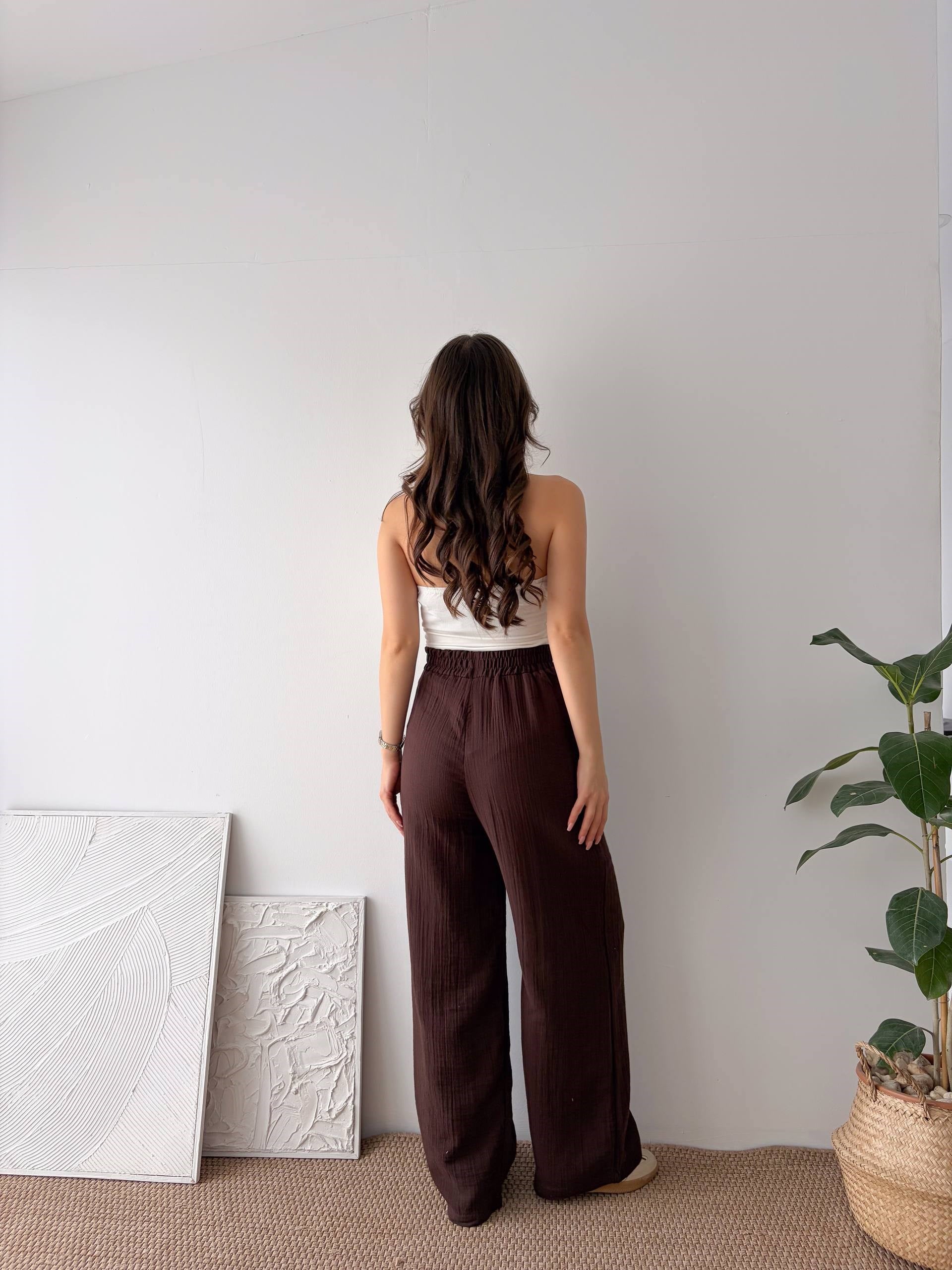 KAHVERENGİ MÜSLİM PANTALON