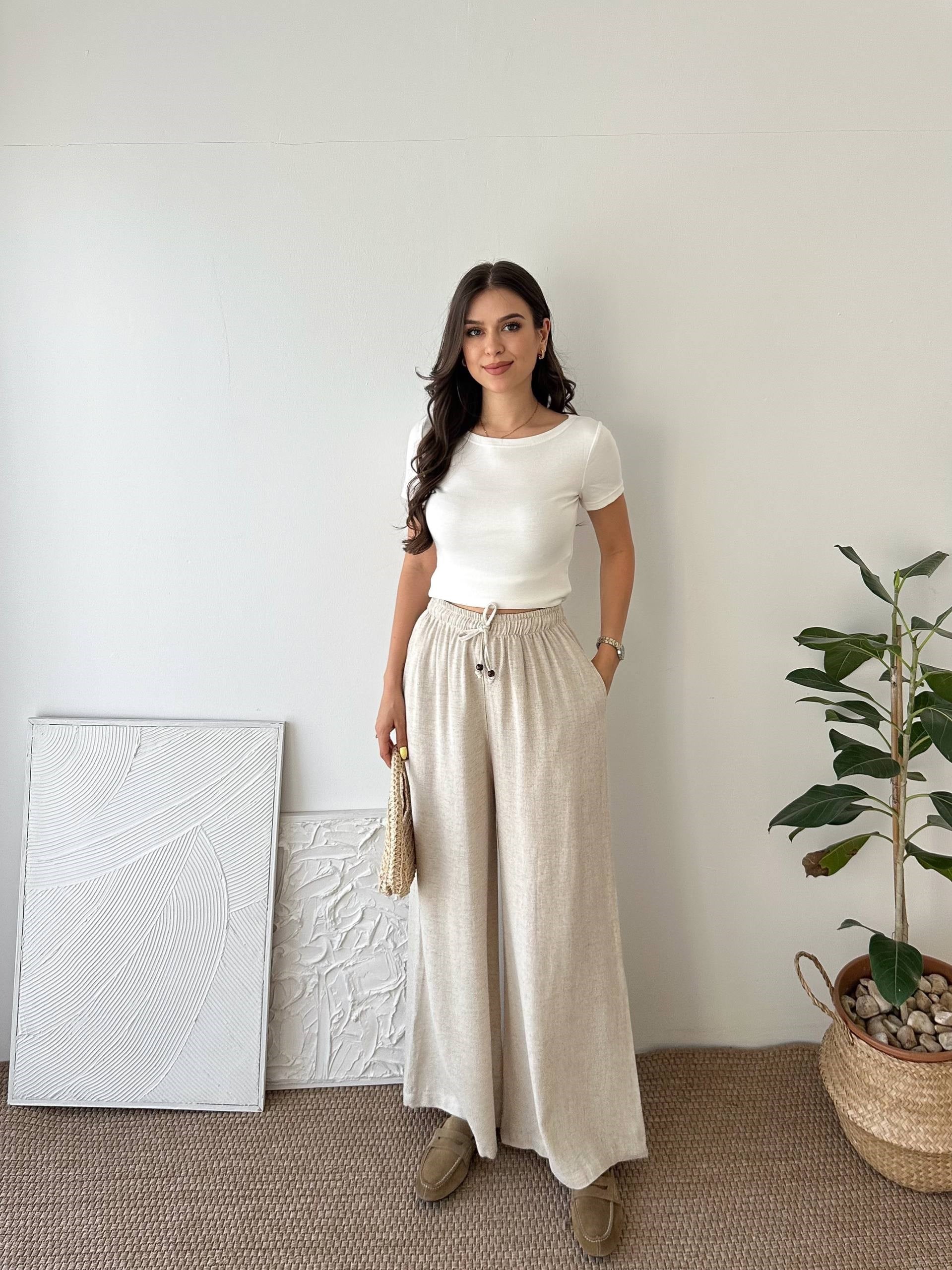 KREM BOL KALIP KETEN PANTALON