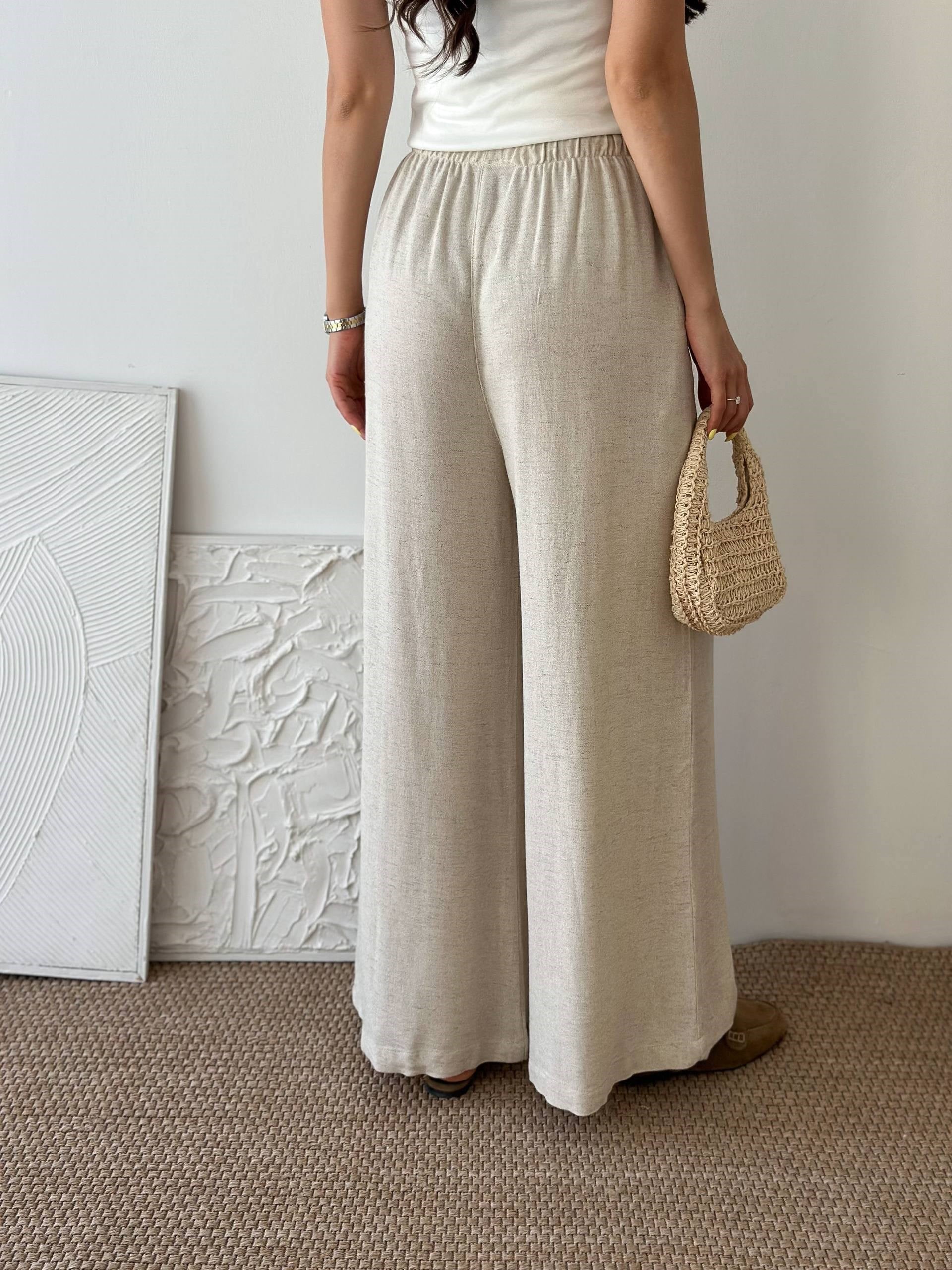 KREM BOL KALIP KETEN PANTALON