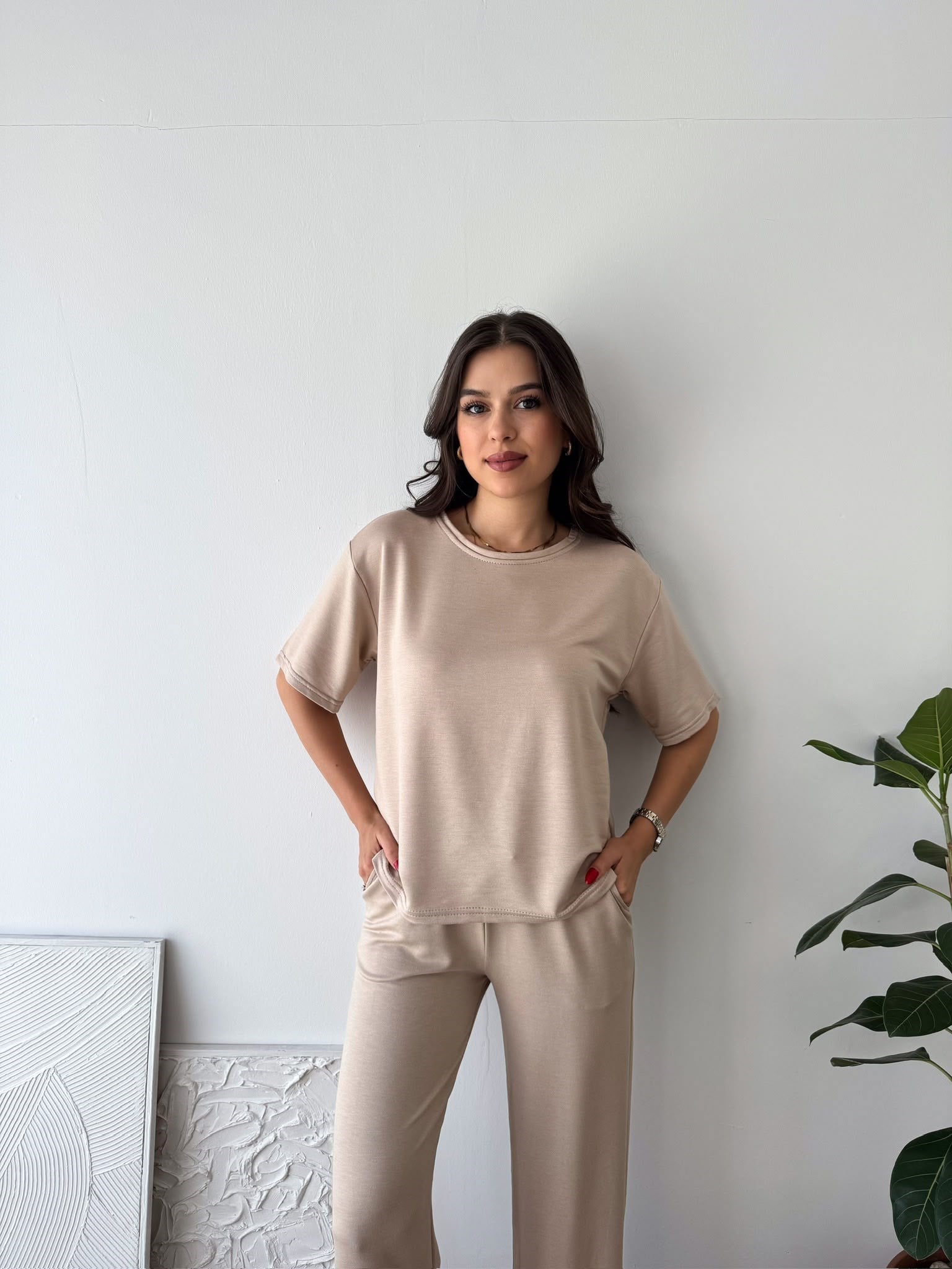 KREM CEPLİ TAKIM