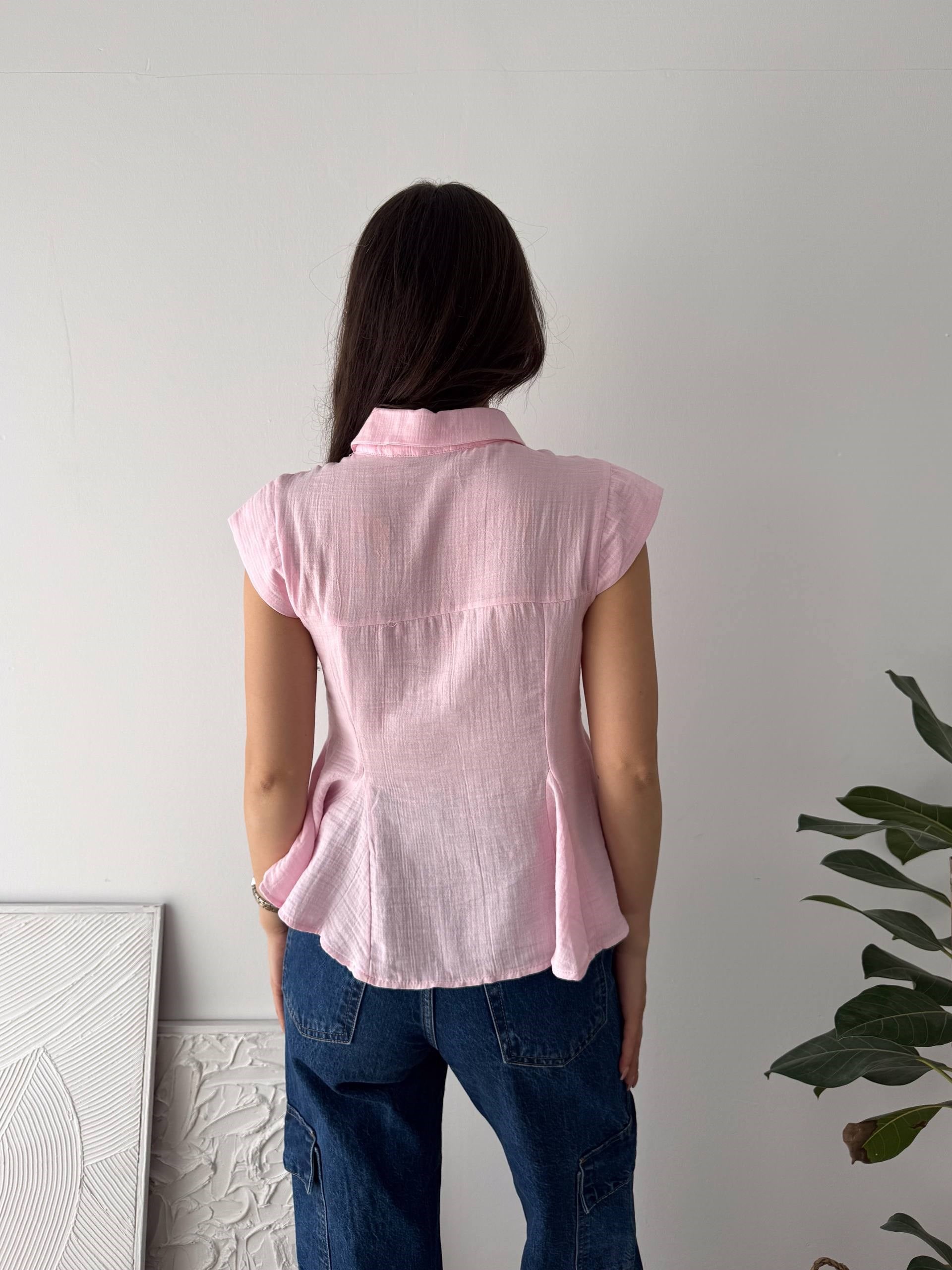 MÜSLÜM PEMBE BLUZ