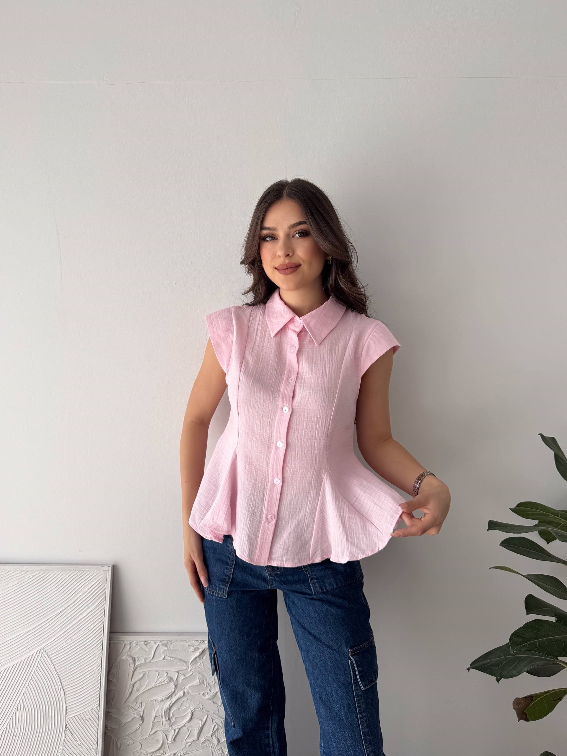 MÜSLÜM PEMBE BLUZ
