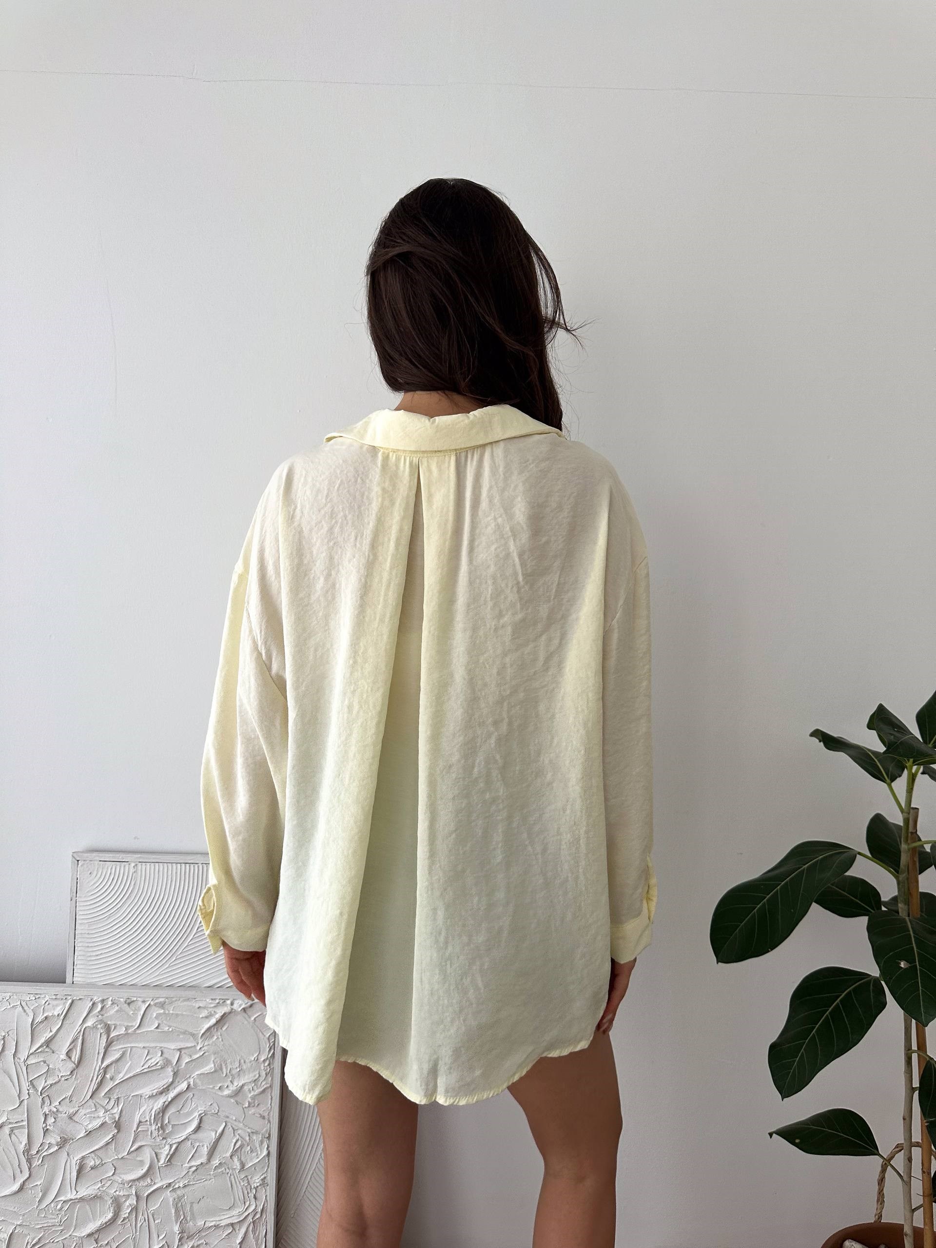 OVERSİZE SOFT SARI GÖMLEK