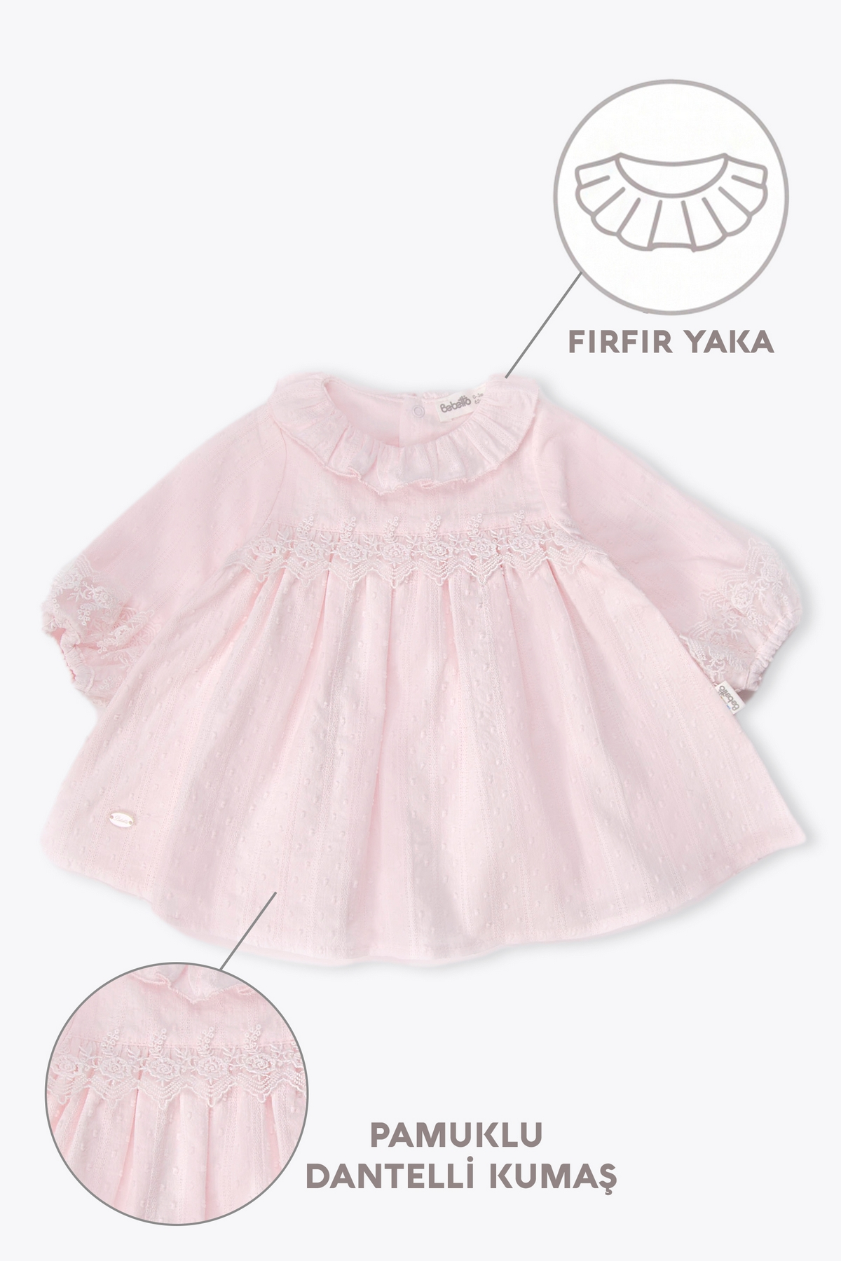 DOKUMA ELBİSE (PRETTY GIRL) PEMBE