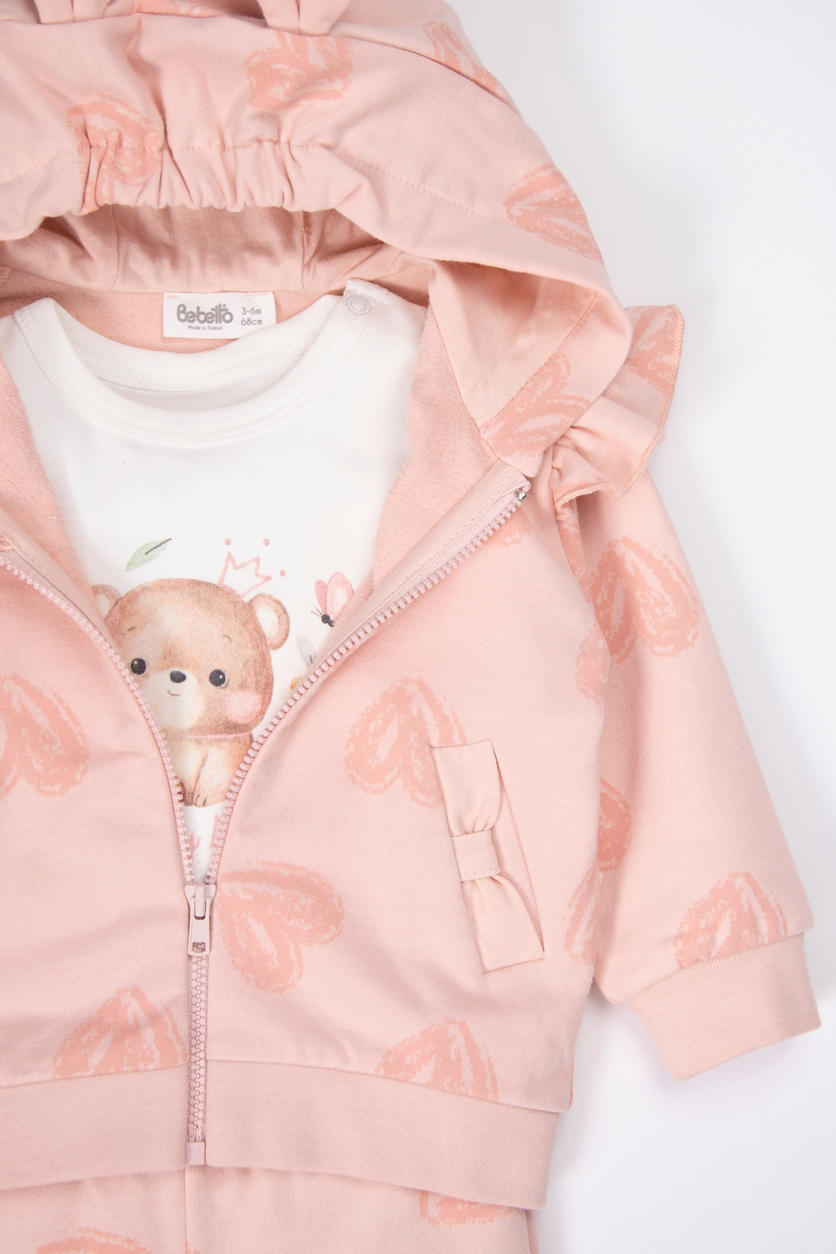 İKİ İP KAPŞONLU HIRKA 3LÜ TAKIM (CANDY BEAR) SOMON