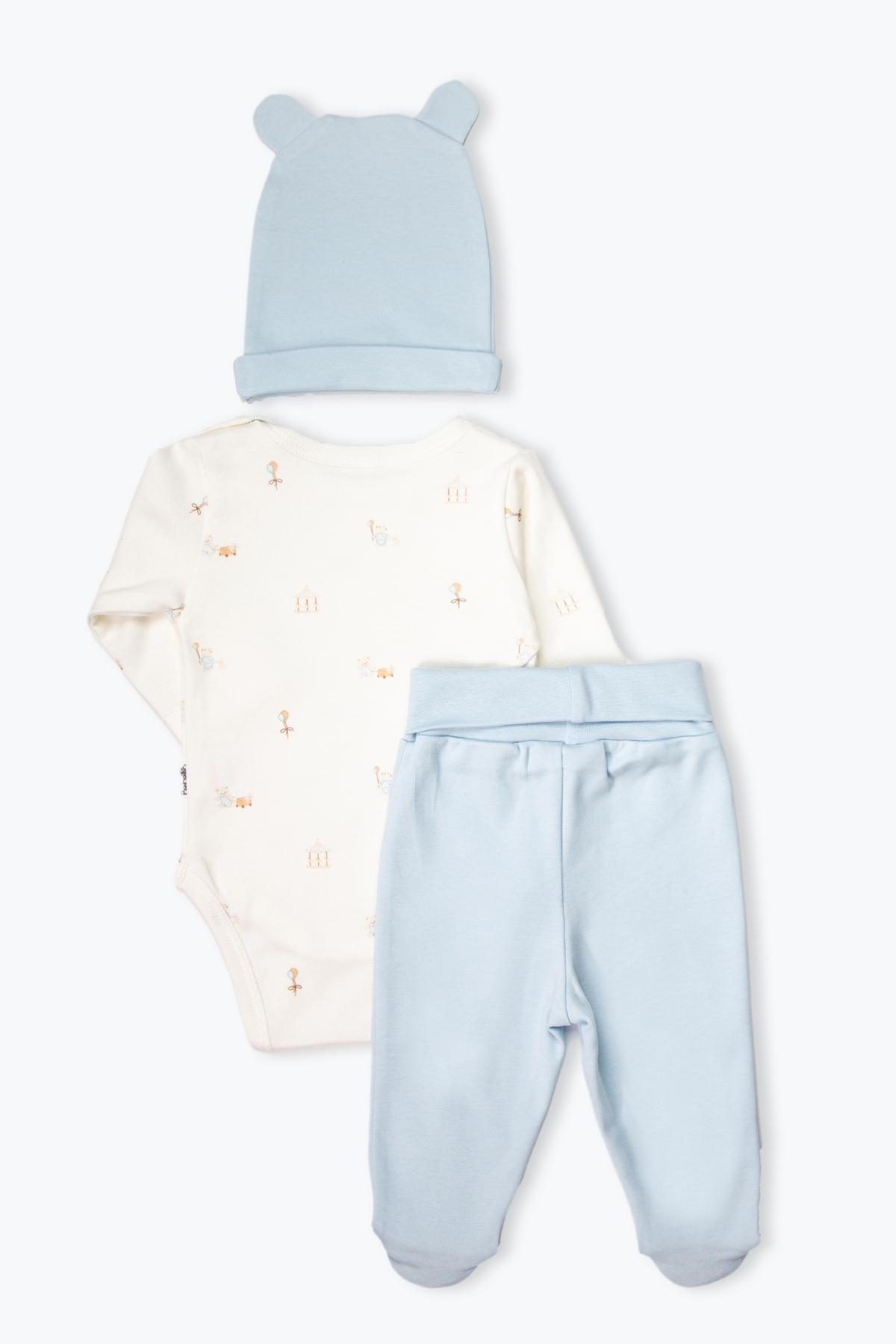 İNTERLOK BODY SET 3LÜ (MY FIRST PLAYMATE) MAVİ