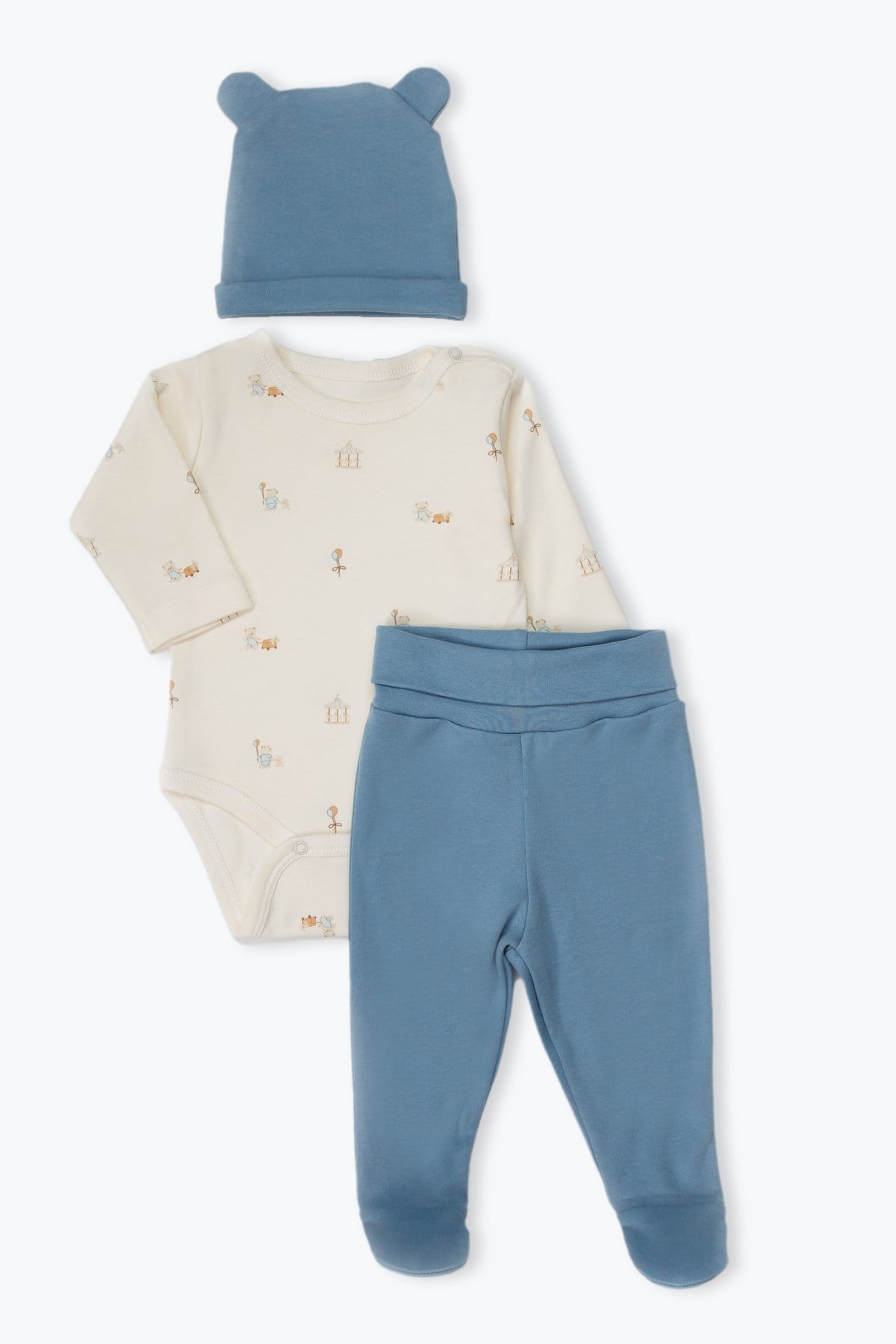 İNTERLOK BODY SET 3LÜ (MY FIRST PLAYMATE) İNDİGO