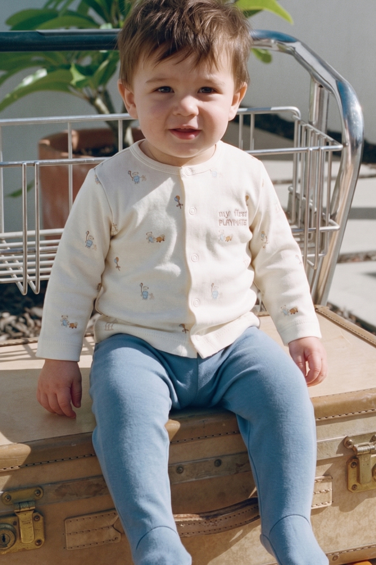 İNTERLOK PATİKLİ PİJAMA TAKIM 2Lİ (MY FIRST PLAYMATE) İNDİGO