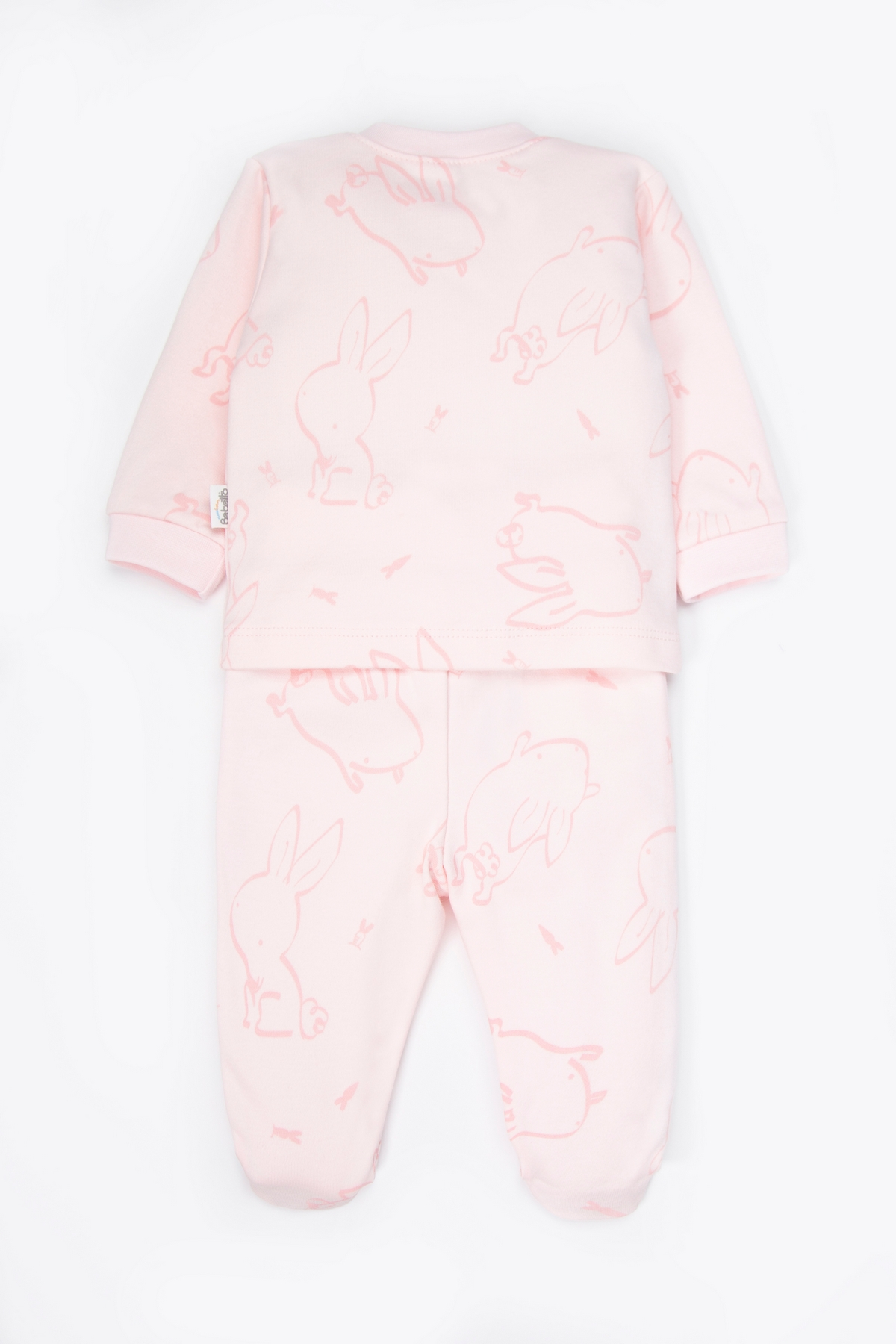 İNTERLOK PATİKLİ PİJAMA TAKIMI 2Lİ (RABBIT AND CARROTS) PEMBE