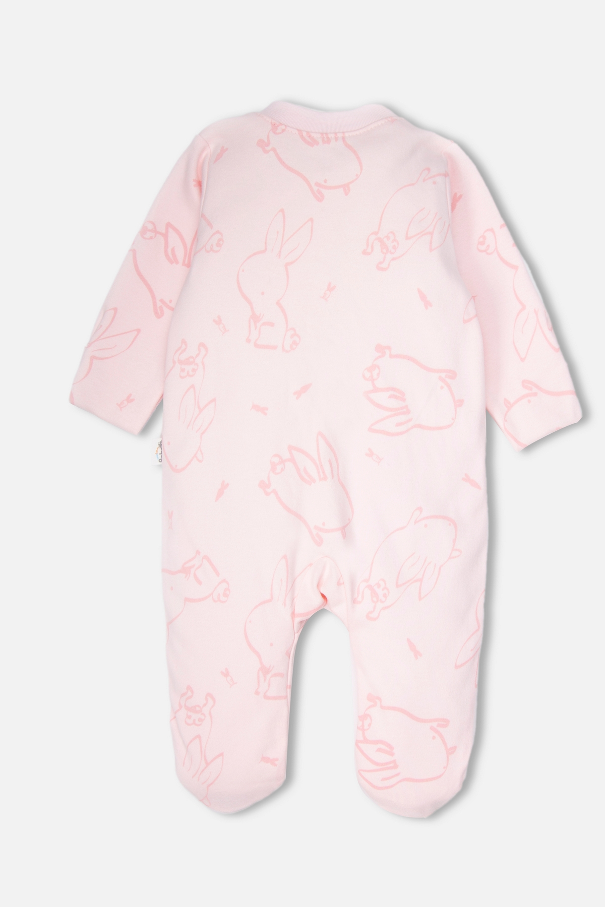 İNTERLOK PATİKLİ TULUM (RABBIT AND CARROTS) PEMBE