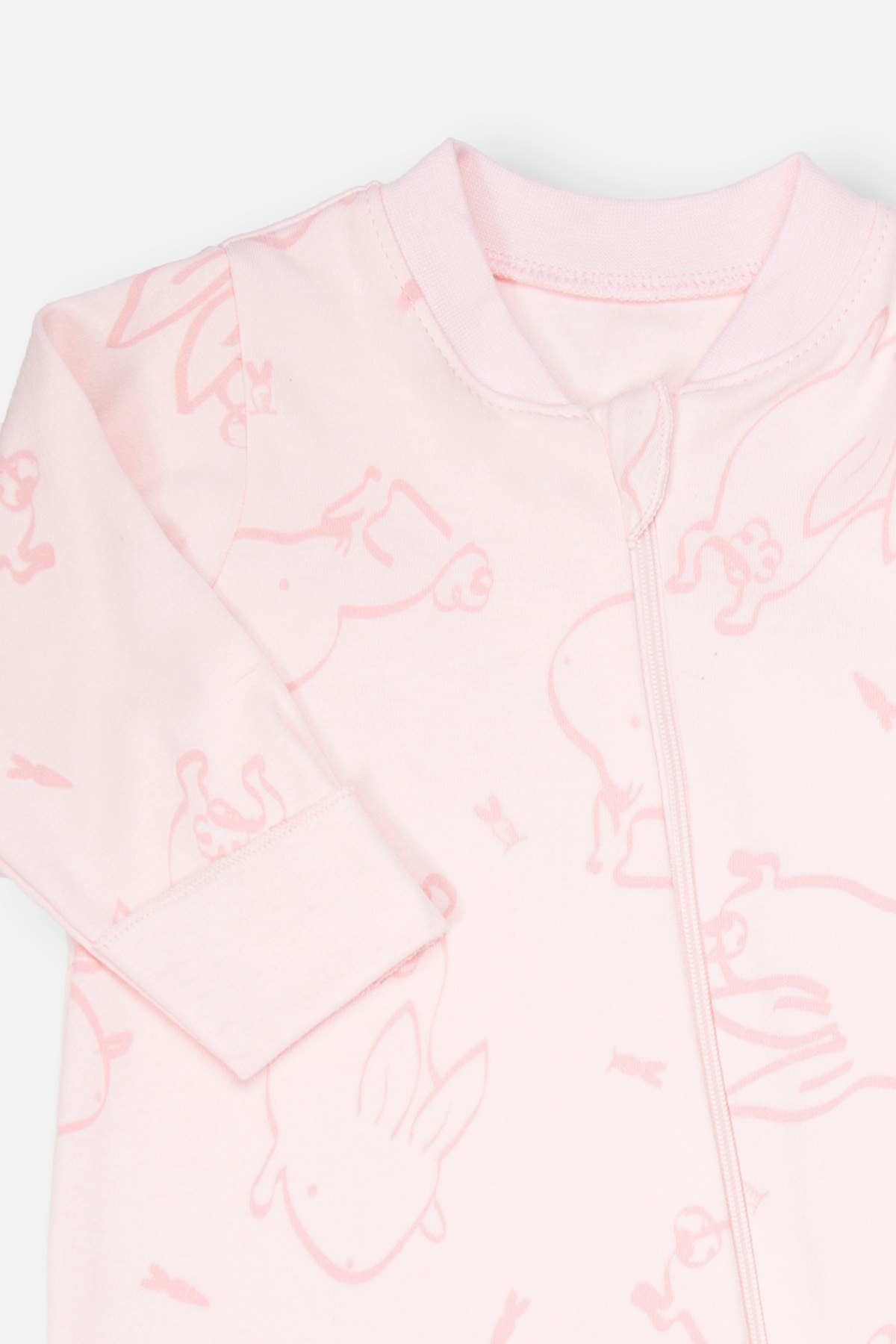 İNTERLOK PATİKLİ TULUM SET 3LÜ (RABBIT AND CARROTS) PEMBE