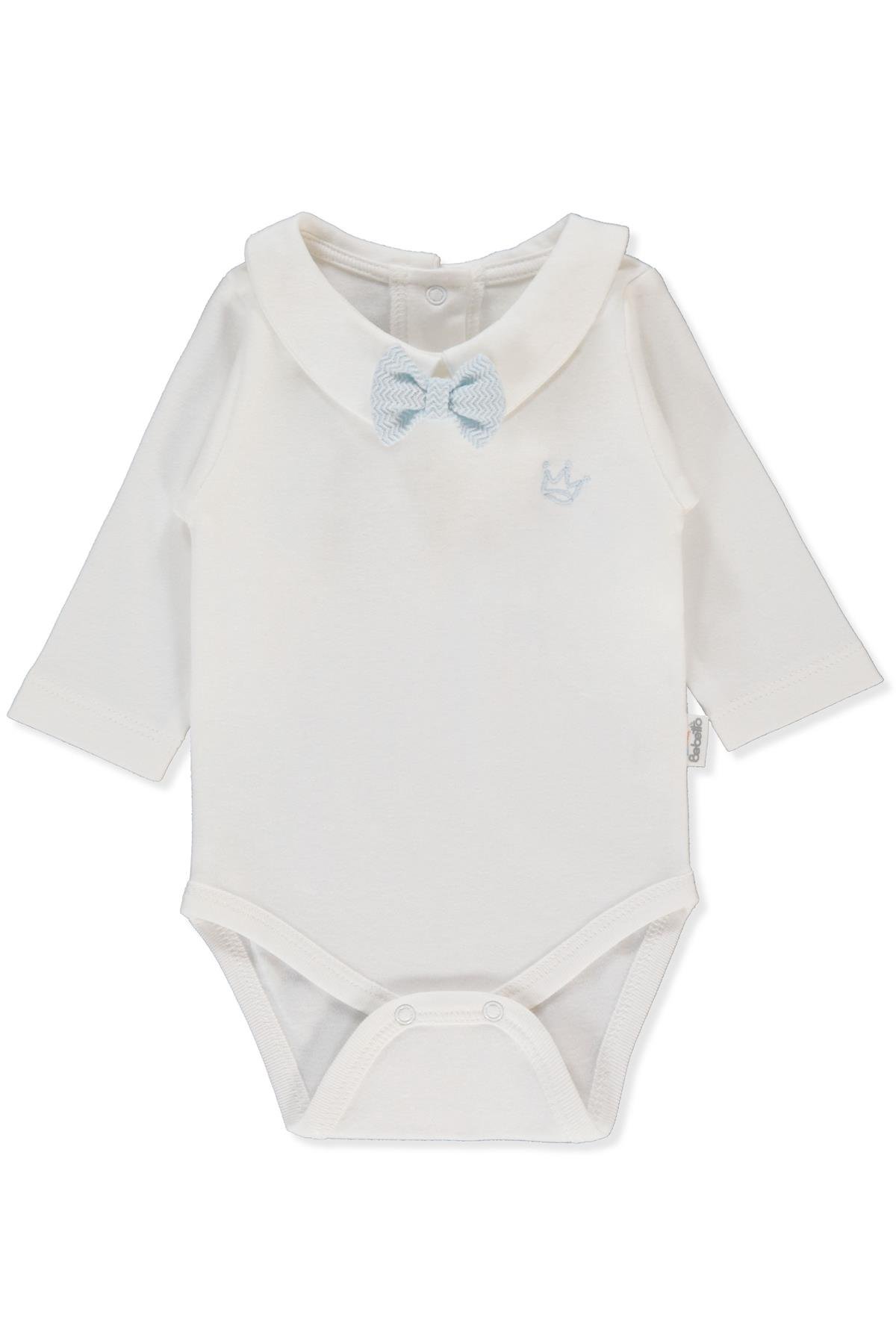 İNTERLOK UZUN KOLLU BODY AY (BABY KING/25) MAVİ