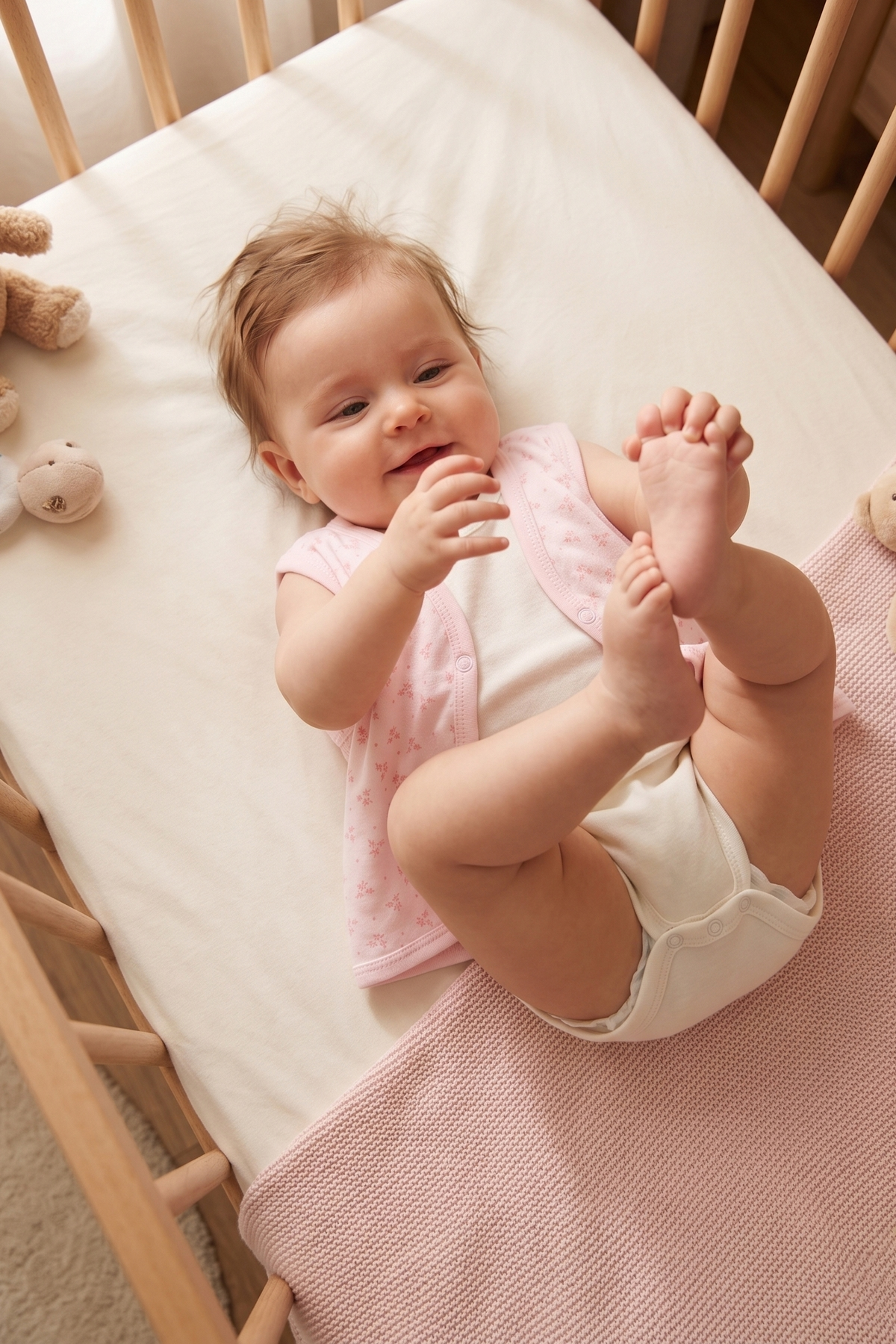 İNTERLOK YELEK (CUTE GIRL) PEMBE