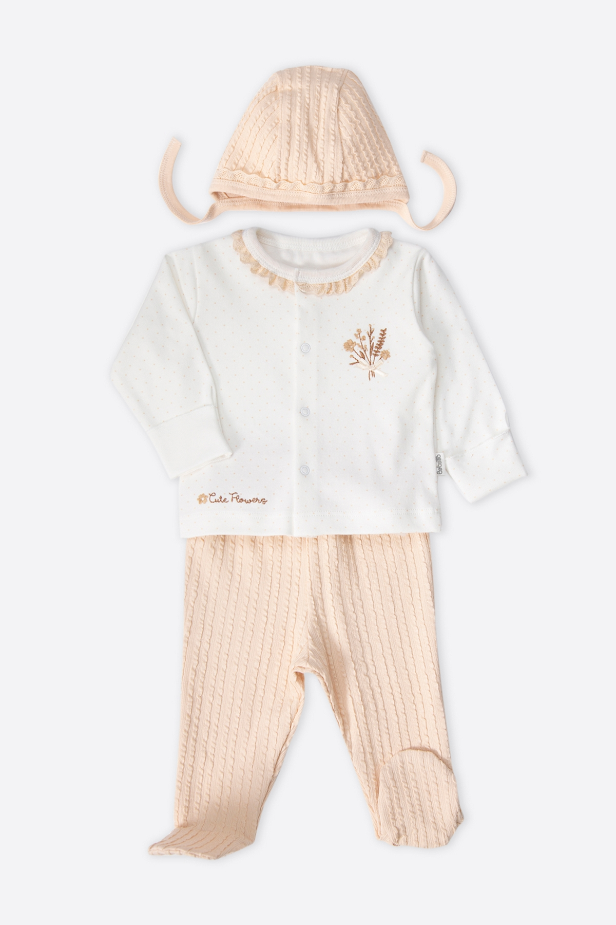 İNTERLOK ZIBIN SET 3LÜ (BOUQUET) BEJ