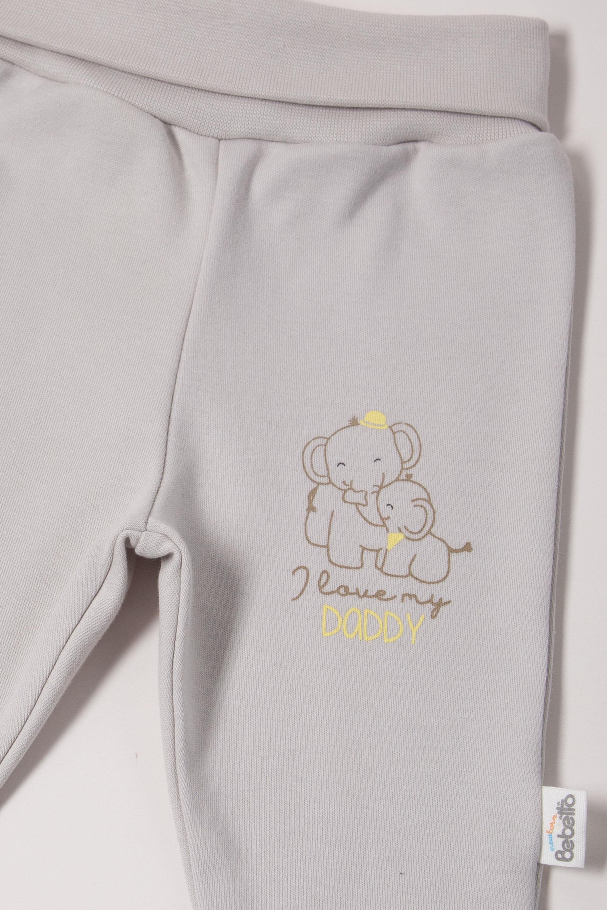 İNTERLOK ZIBIN SET 3LÜ (LITTLE ELEPHANT) GRİ