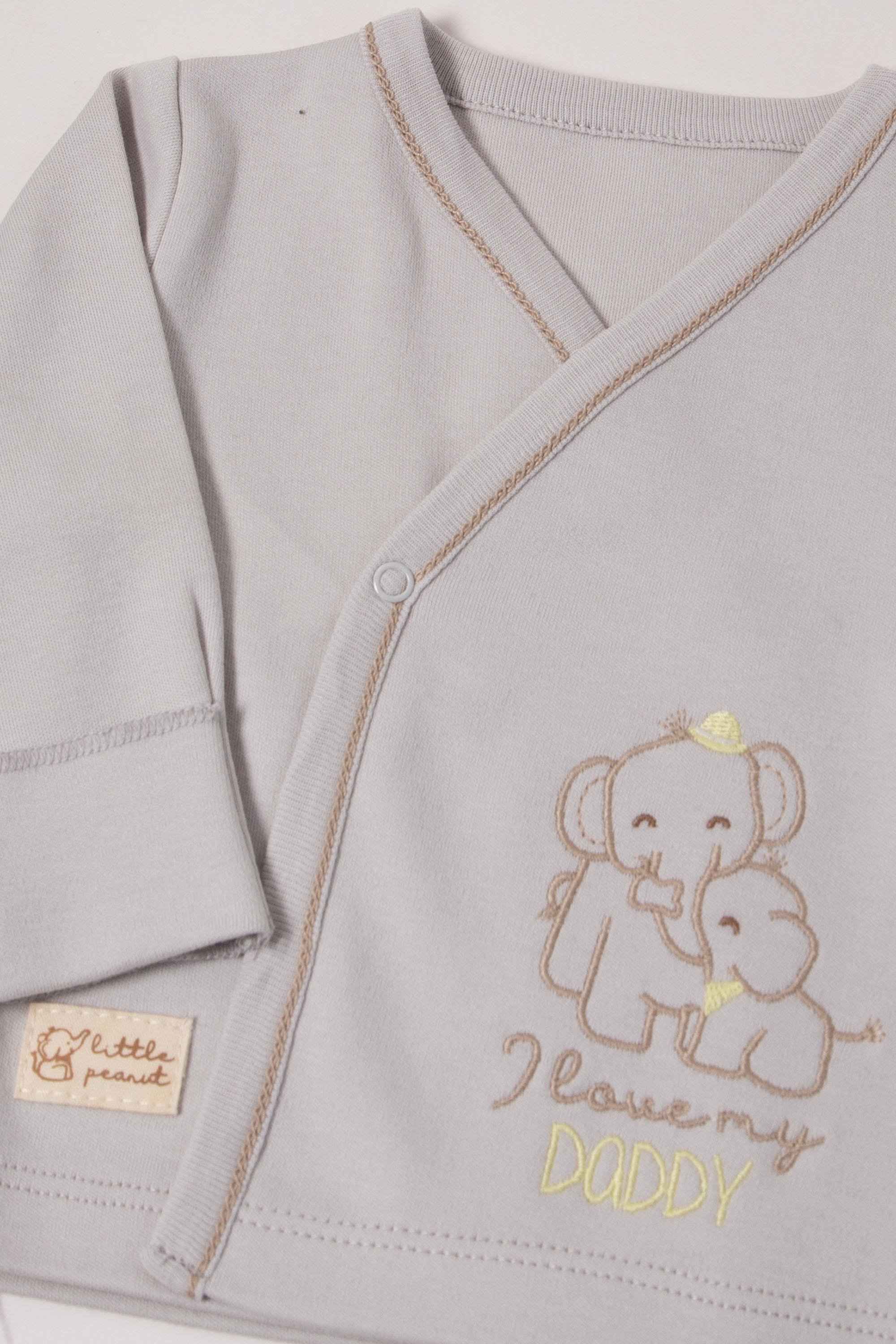 İNTERLOK ZIBIN SET 3LÜ (LITTLE ELEPHANT) GRİ
