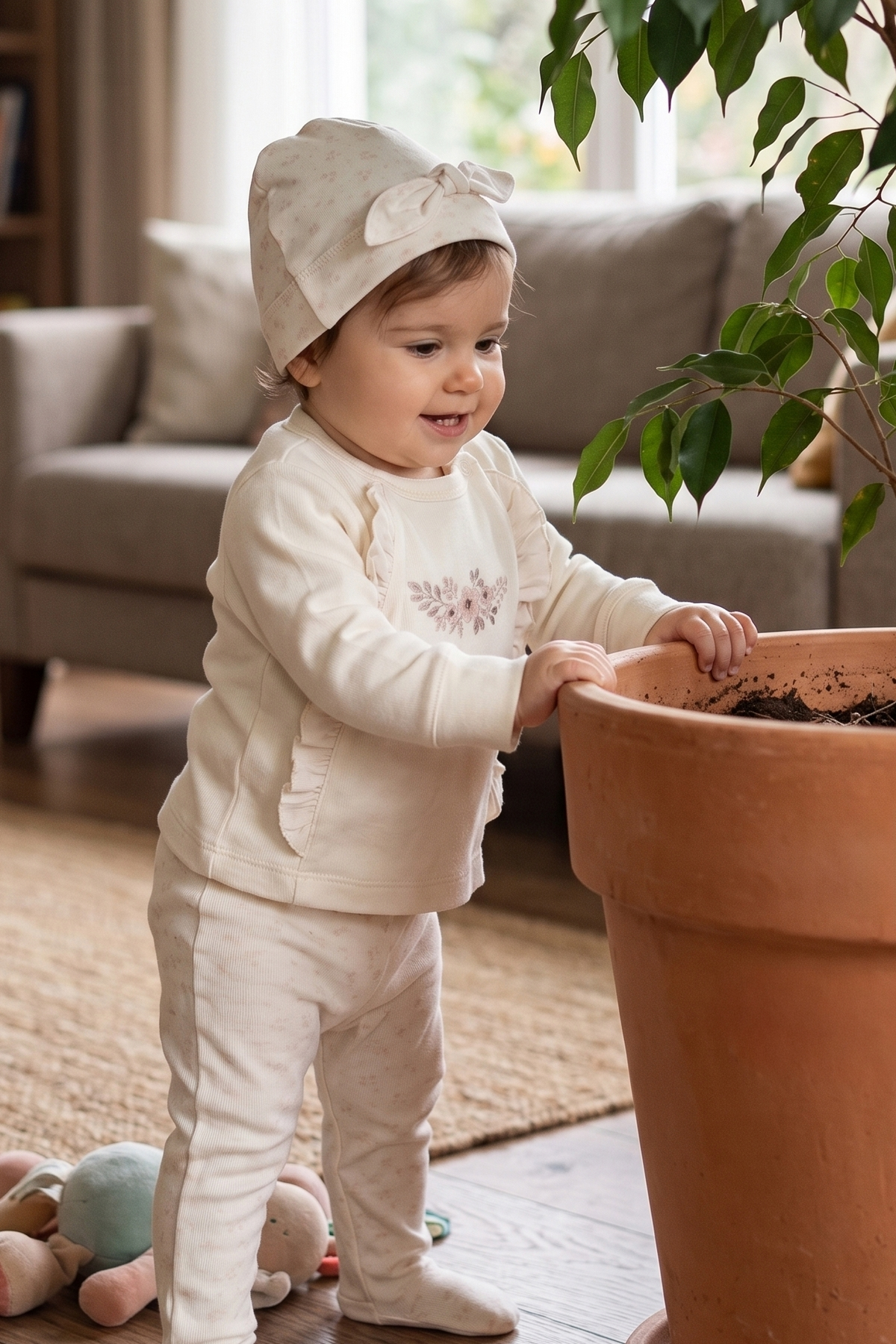 İNTERLOK ZIBIN SET 5Lİ (CUTE GIRL) EKRU