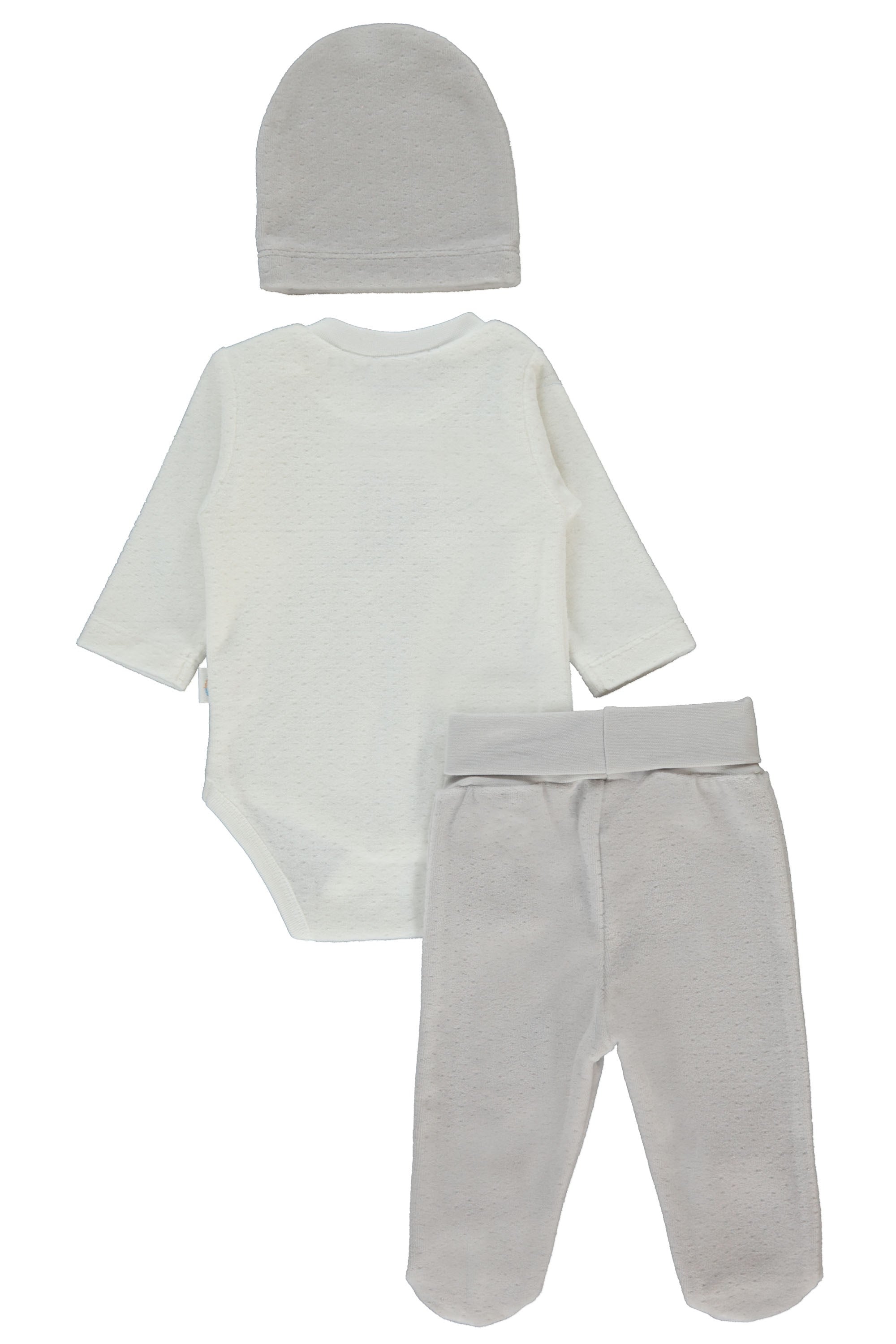 KADİFE BODY SET 3LÜ  (MY LITTLE ONE) GRİ