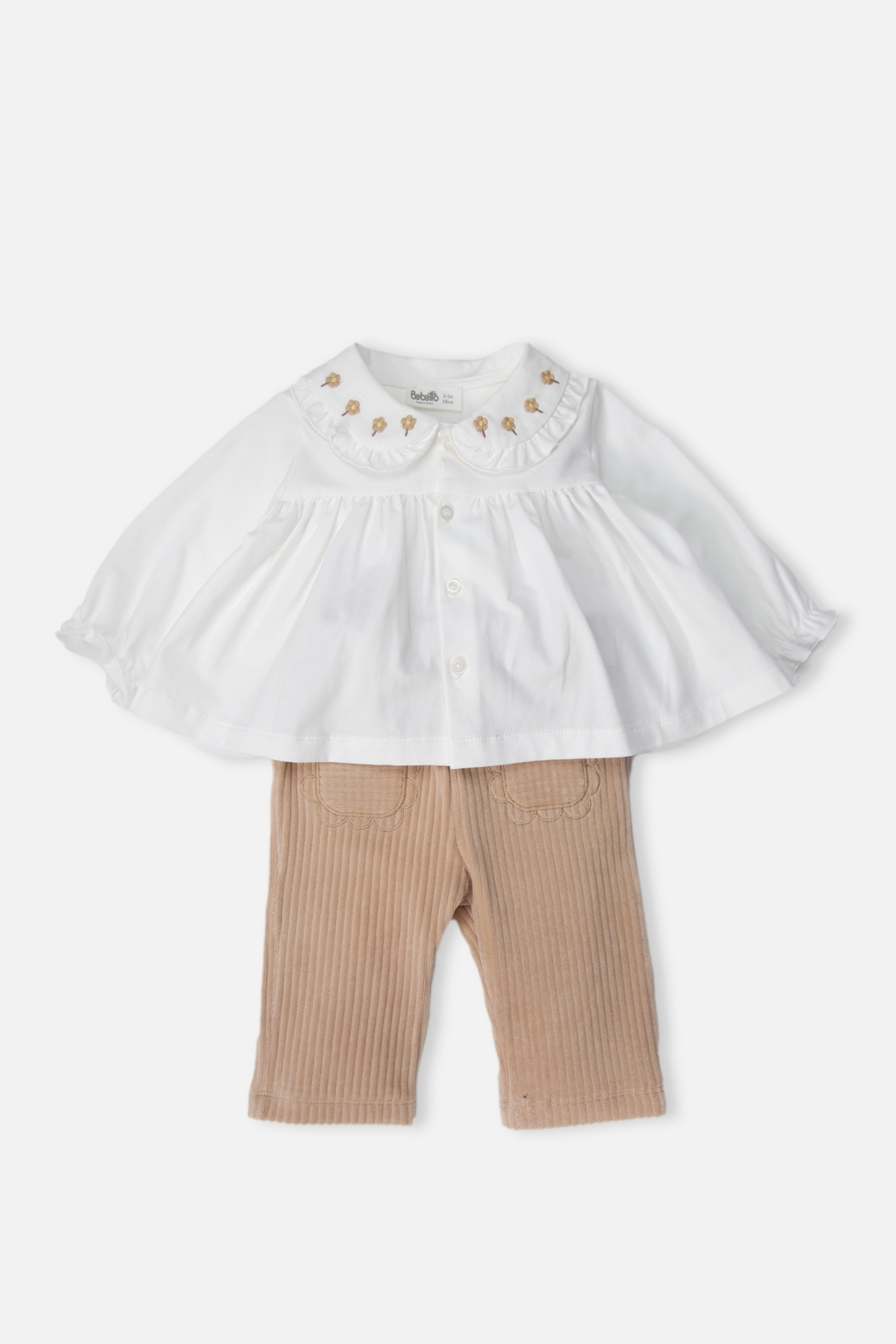 KADİFE PANTOLON 2Lİ TAKIM (SHINING GIRL) BEJ