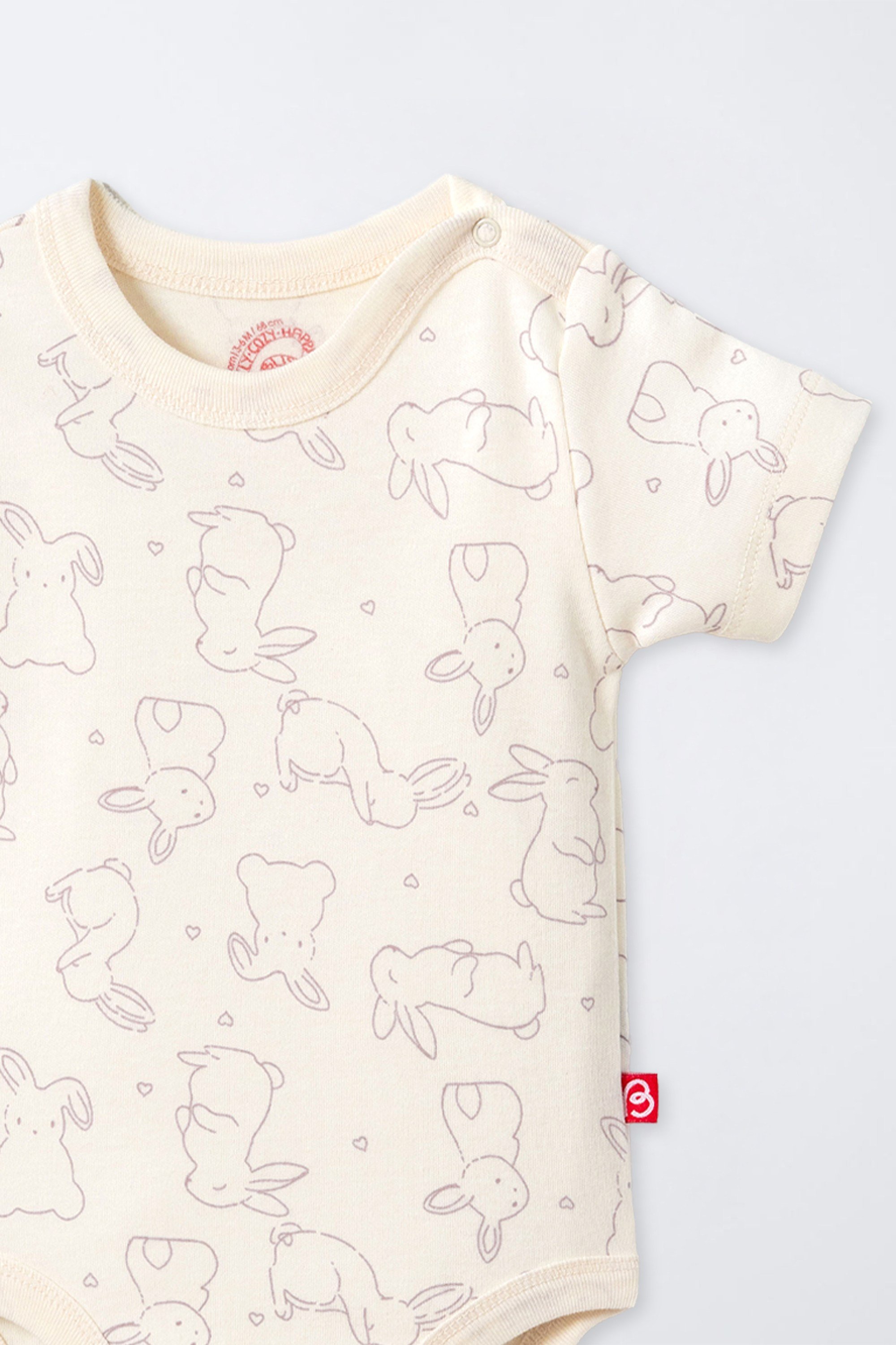 KISA KOLLU BODY 3LÜ (CUTE BUNNY) MOR