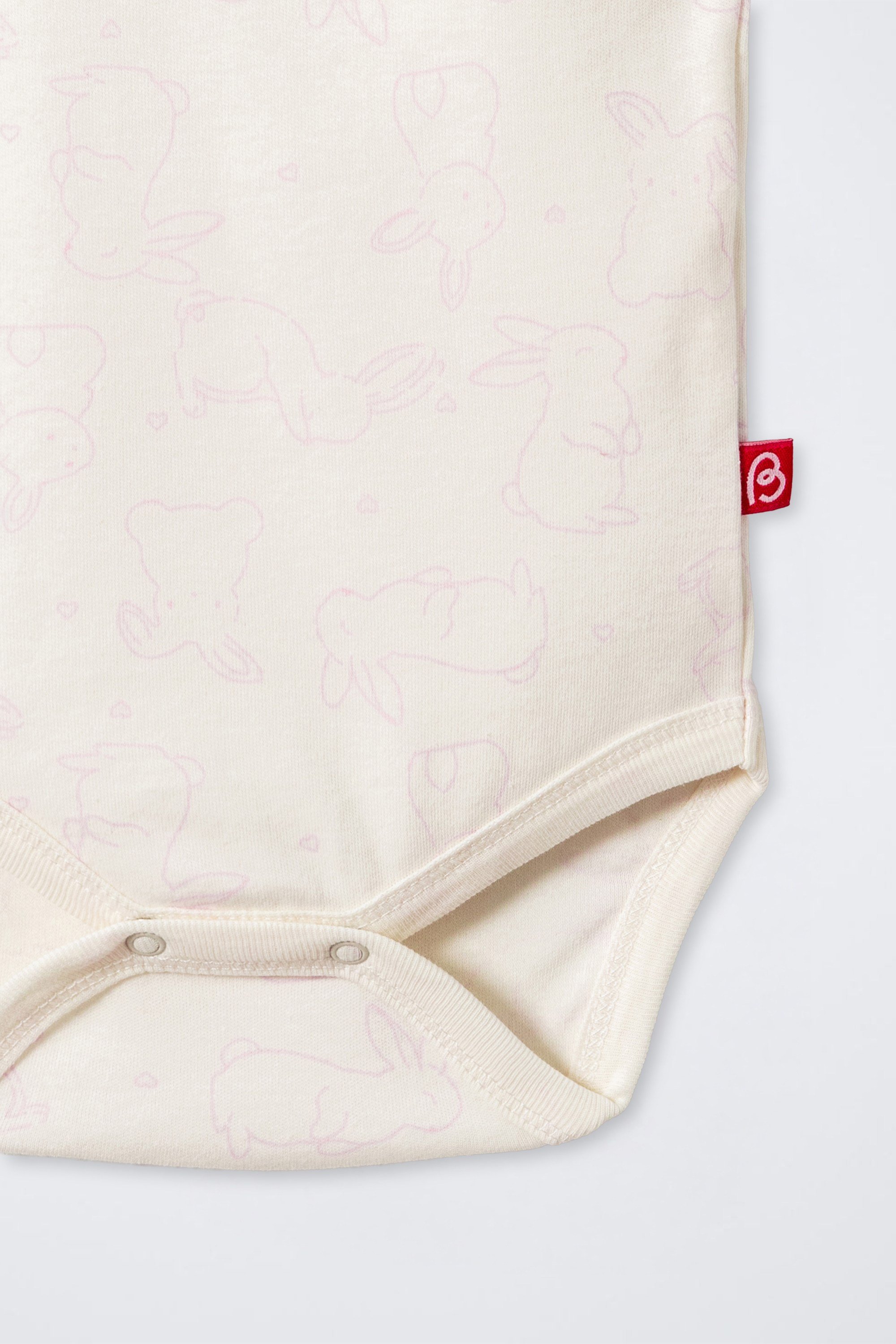 KISA KOLLU BODY 3LÜ (CUTE BUNNY) PEMBE