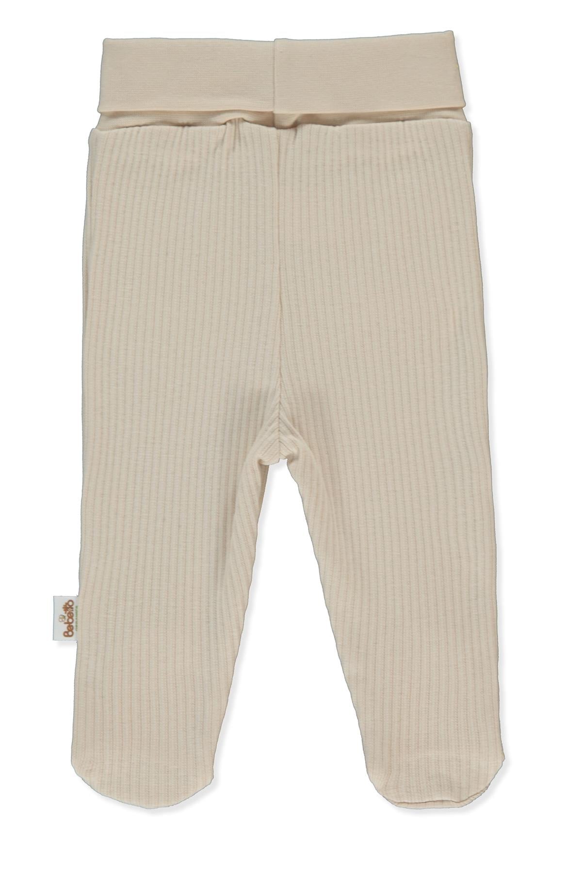 ORGANİK RAPORLU KAŞKORSE PATİKLİ PANTOLON (ORGANIC BORN WITH LOVE) BEJ